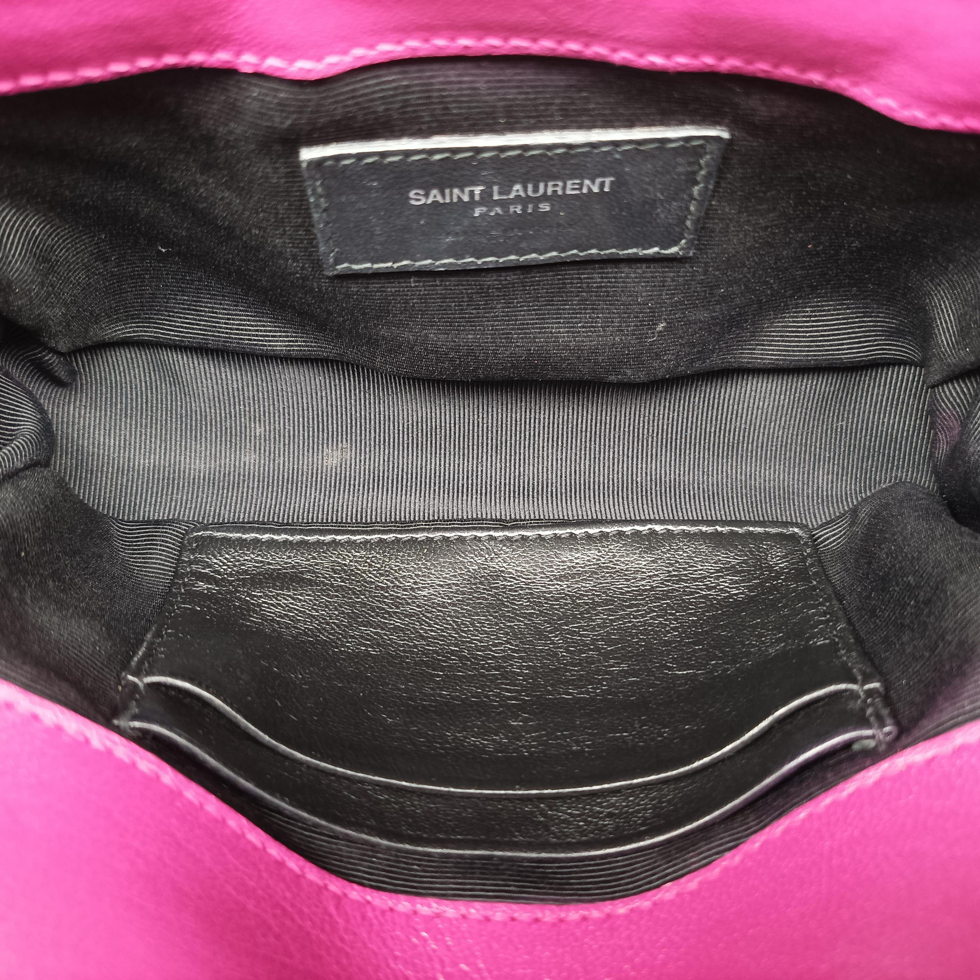 Pre-owned Yves Saint Laurent Baby Chai Rose Leather 399289 shoulderbag | stylenewstar