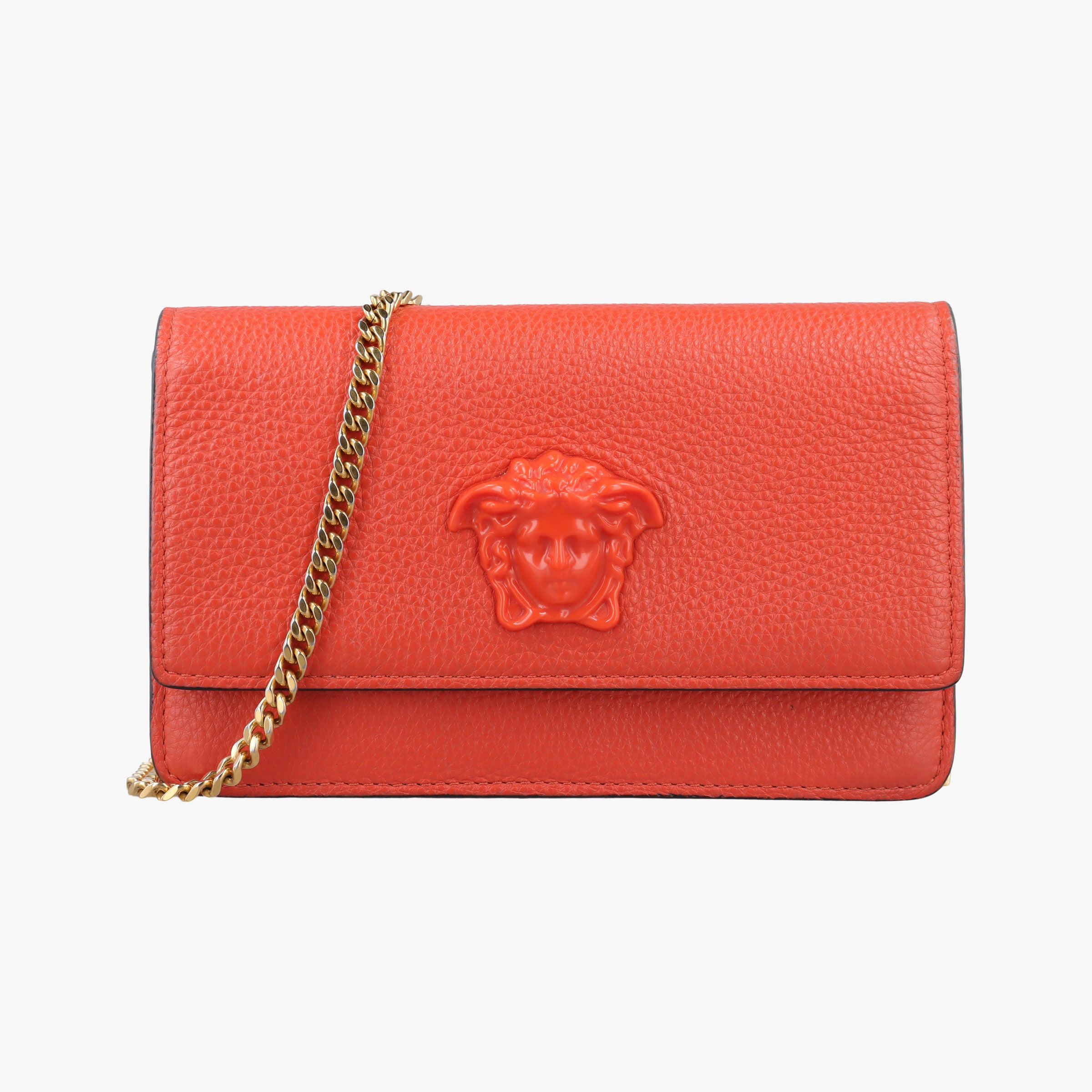 Vintage VERSACE Medusa Orange Leather  shoulderbag | stylenewstar