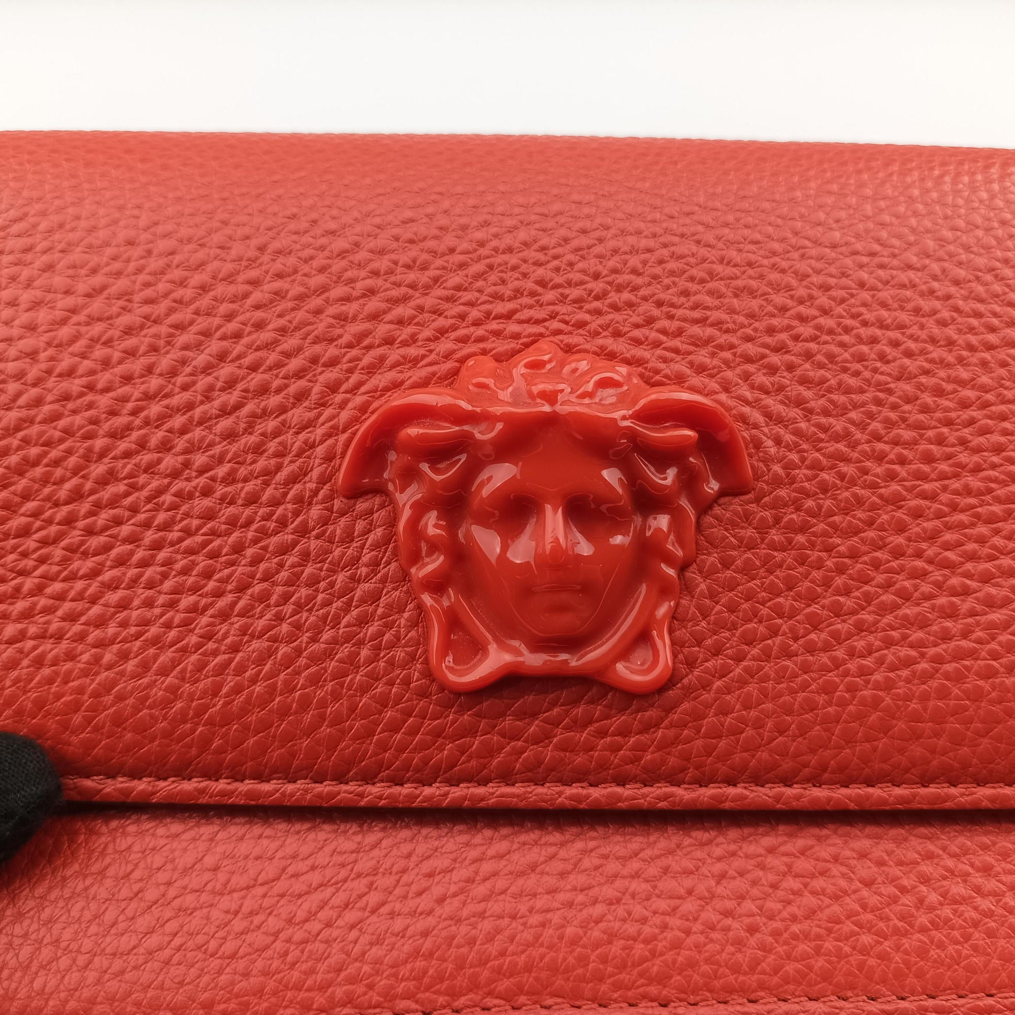 Vintage VERSACE Medusa Orange Leather  shoulderbag | stylenewstar