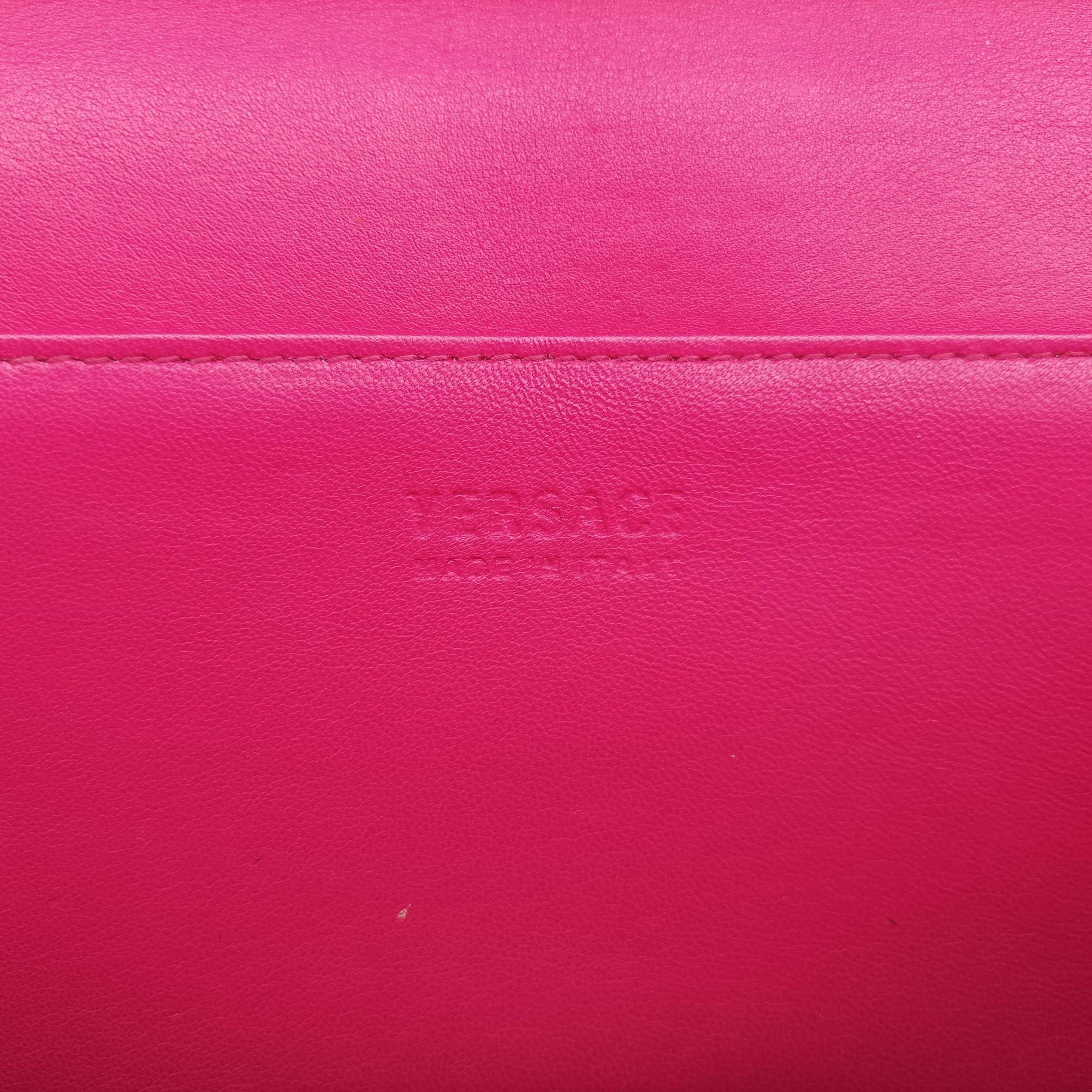 Pre-owned VERSACE DV One Medusa  Red Leather  shoulderbag | stylenewstar