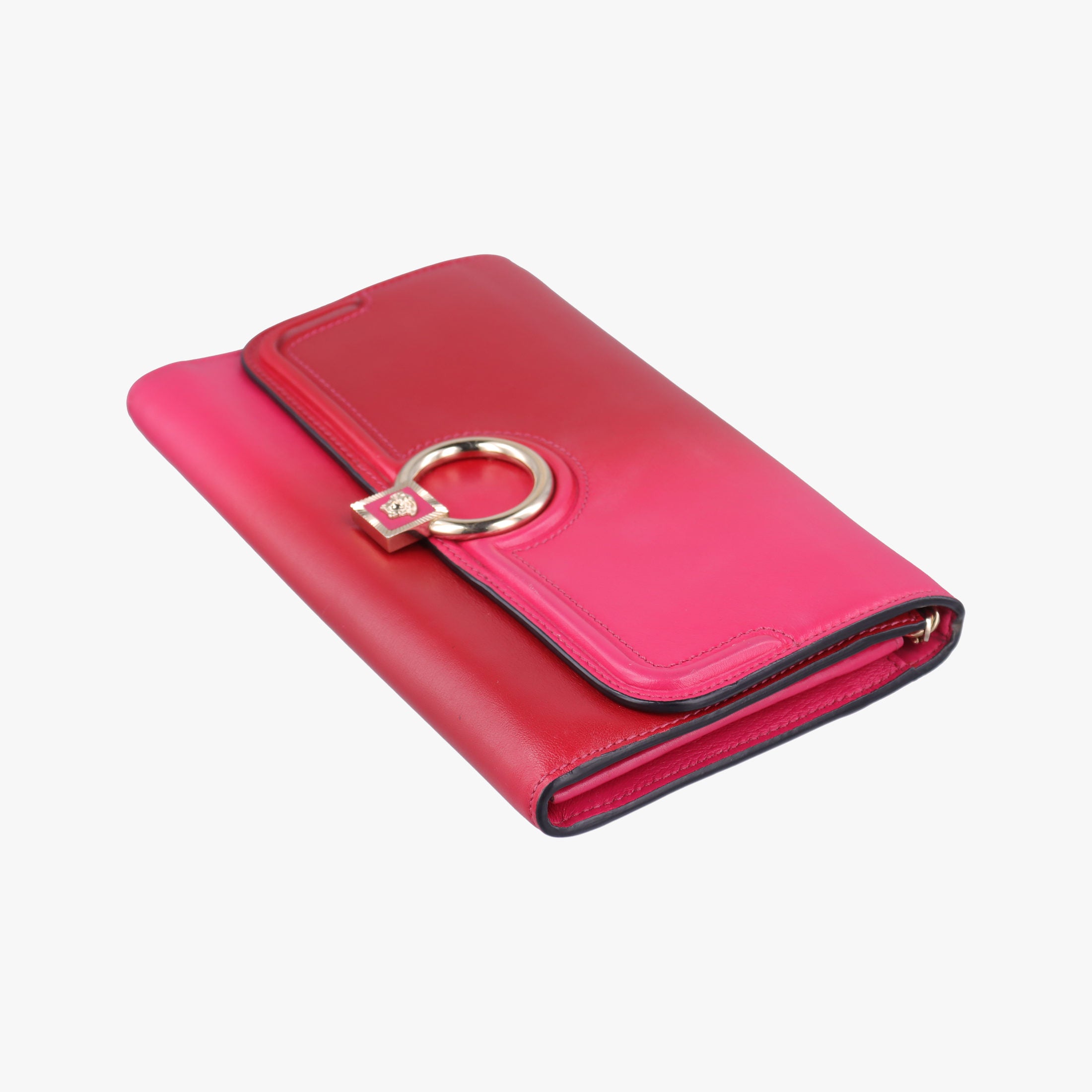 Pre-owned VERSACE DV One Medusa  Red Leather  shoulderbag | stylenewstar