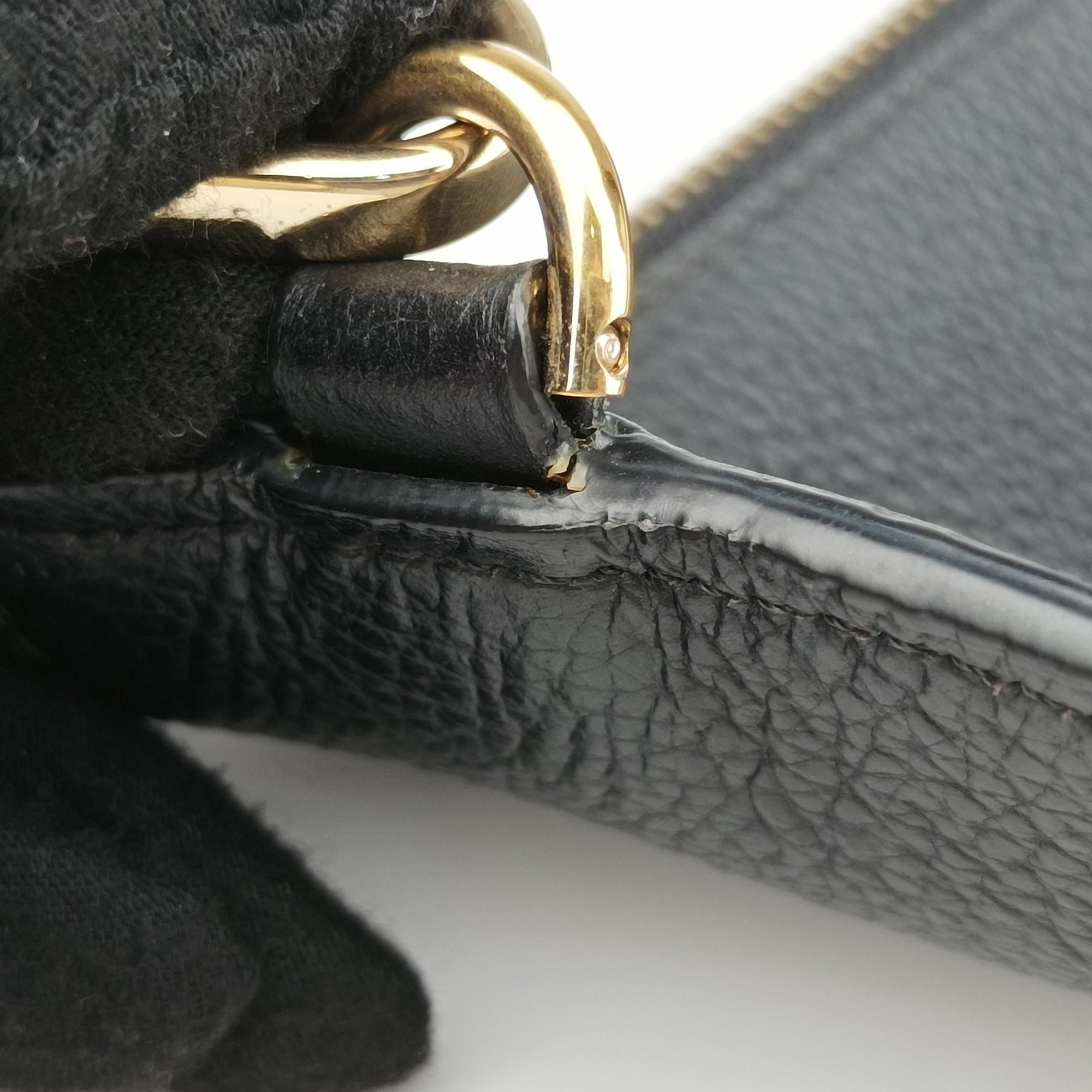 Pre-owned VERSACE La Medusa Black Leather  clutchbag | stylenewstar
