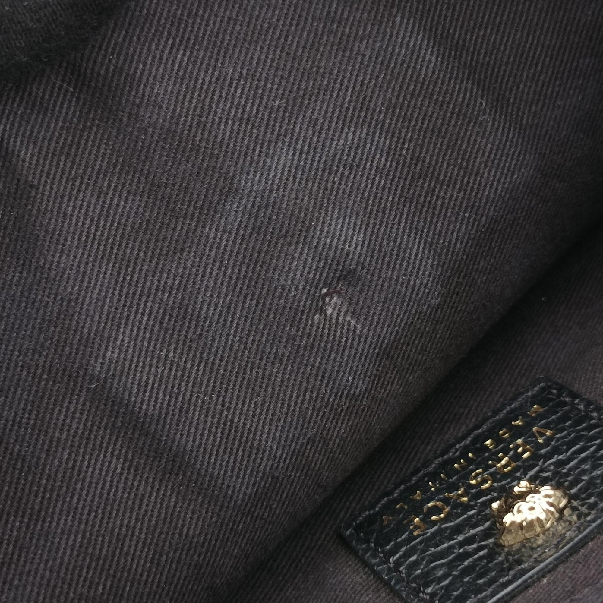 Pre-owned VERSACE La Medusa Black Leather  clutchbag | stylenewstar