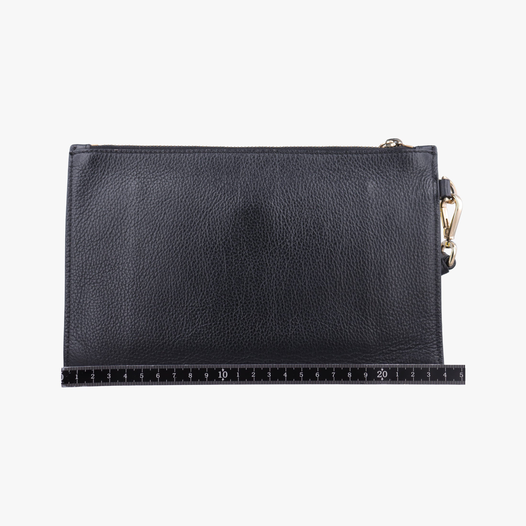 Pre-owned VERSACE La Medusa Black Leather  clutchbag | stylenewstar