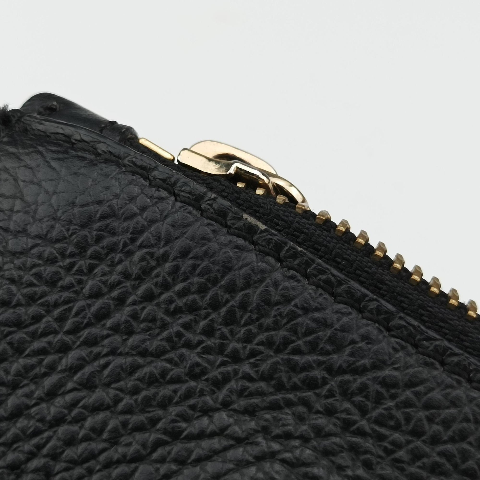 Pre-owned VERSACE La Medusa Black Leather  clutchbag | stylenewstar