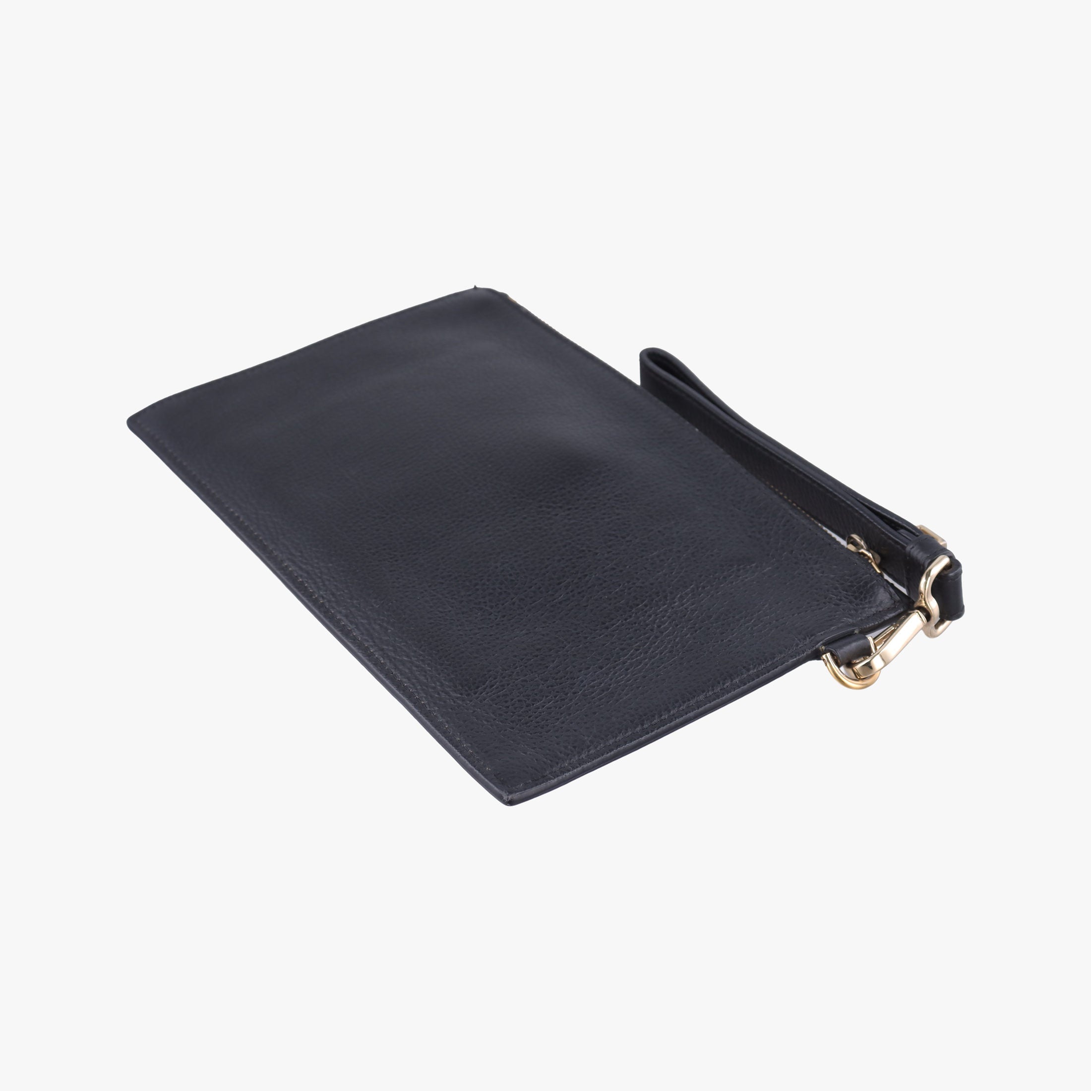 Pre-owned VERSACE La Medusa Black Leather  clutchbag | stylenewstar