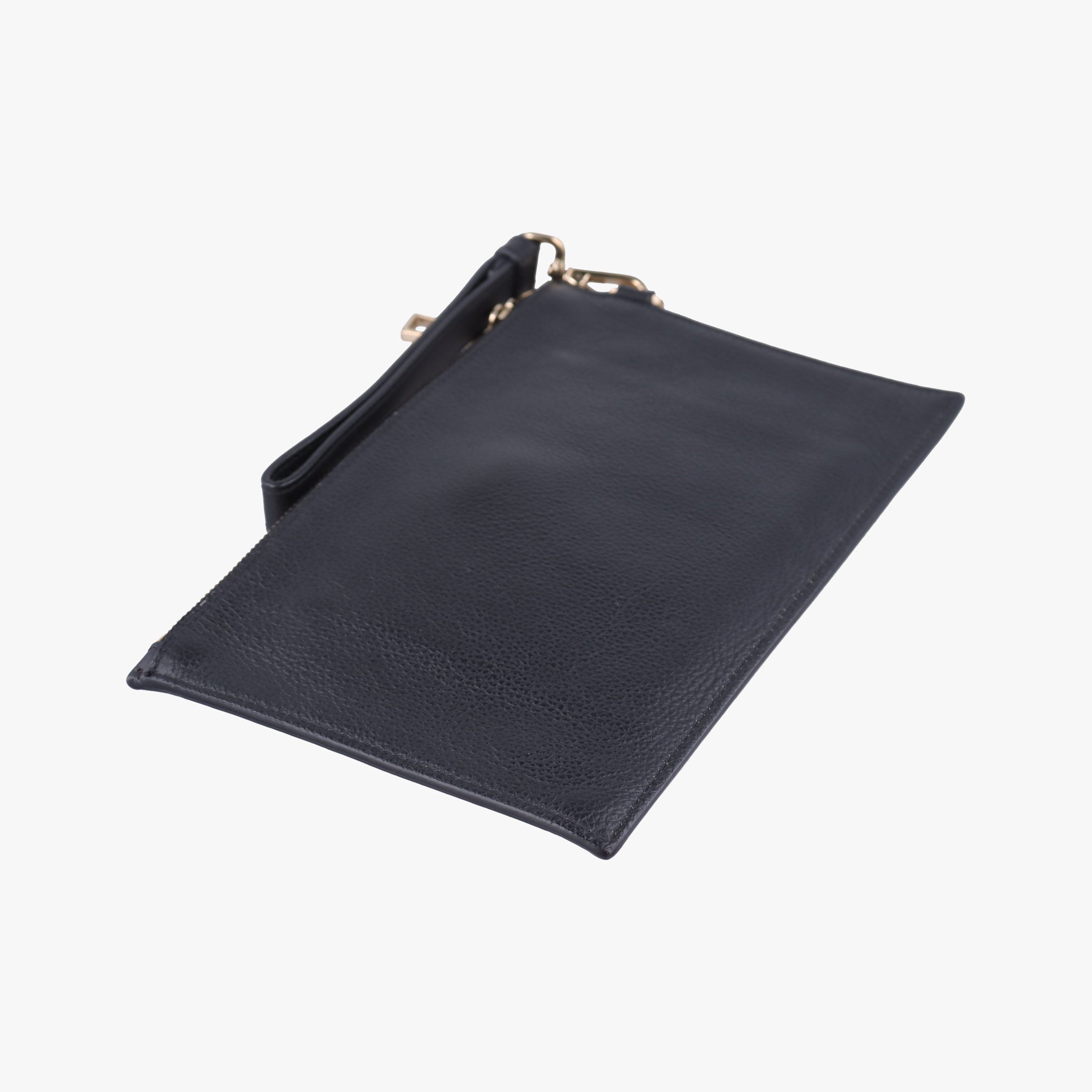 Pre-owned VERSACE La Medusa Black Leather  clutchbag | stylenewstar