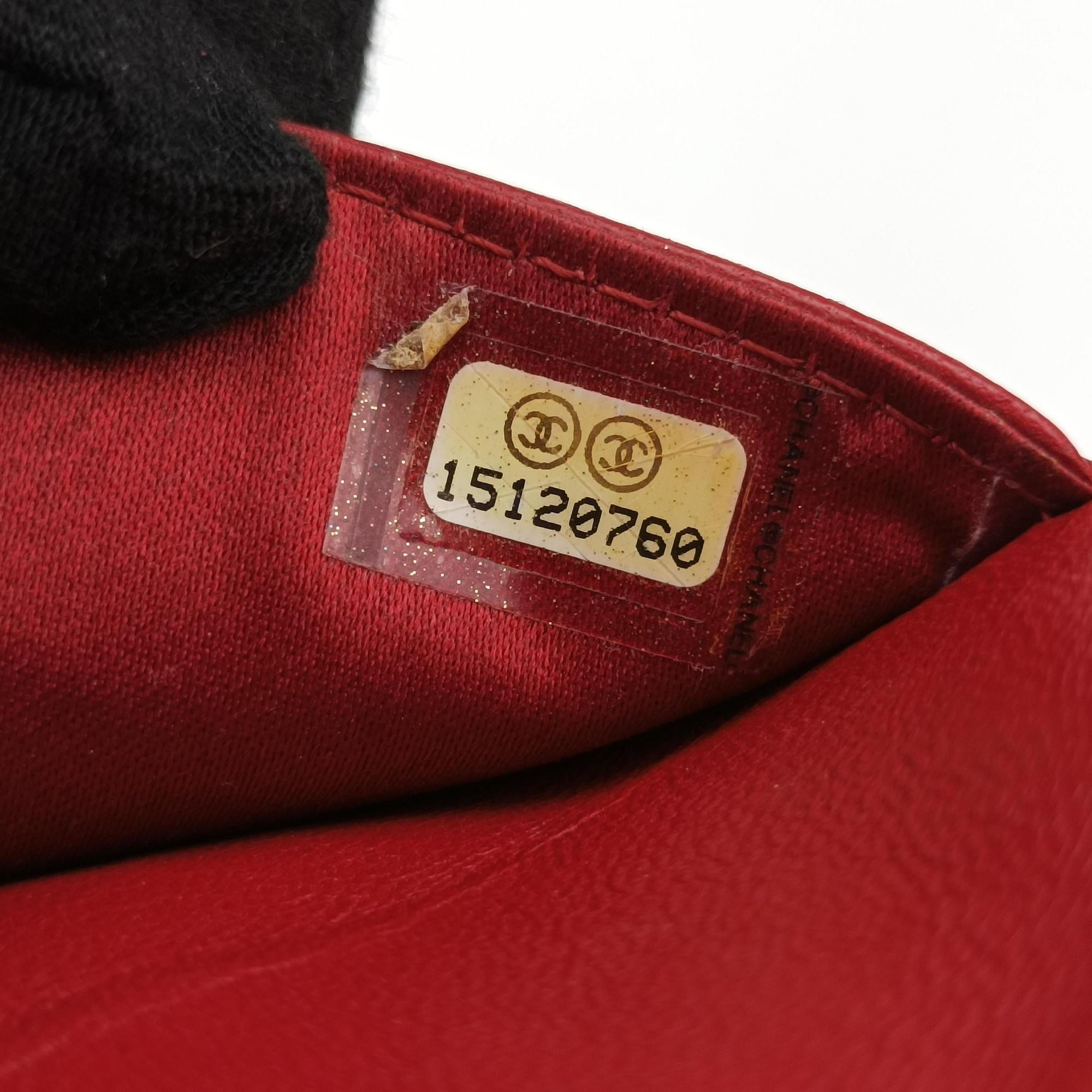 Pre-owned Chanel camellia Red lambskin A47421 shoulderbag | stylenewstar