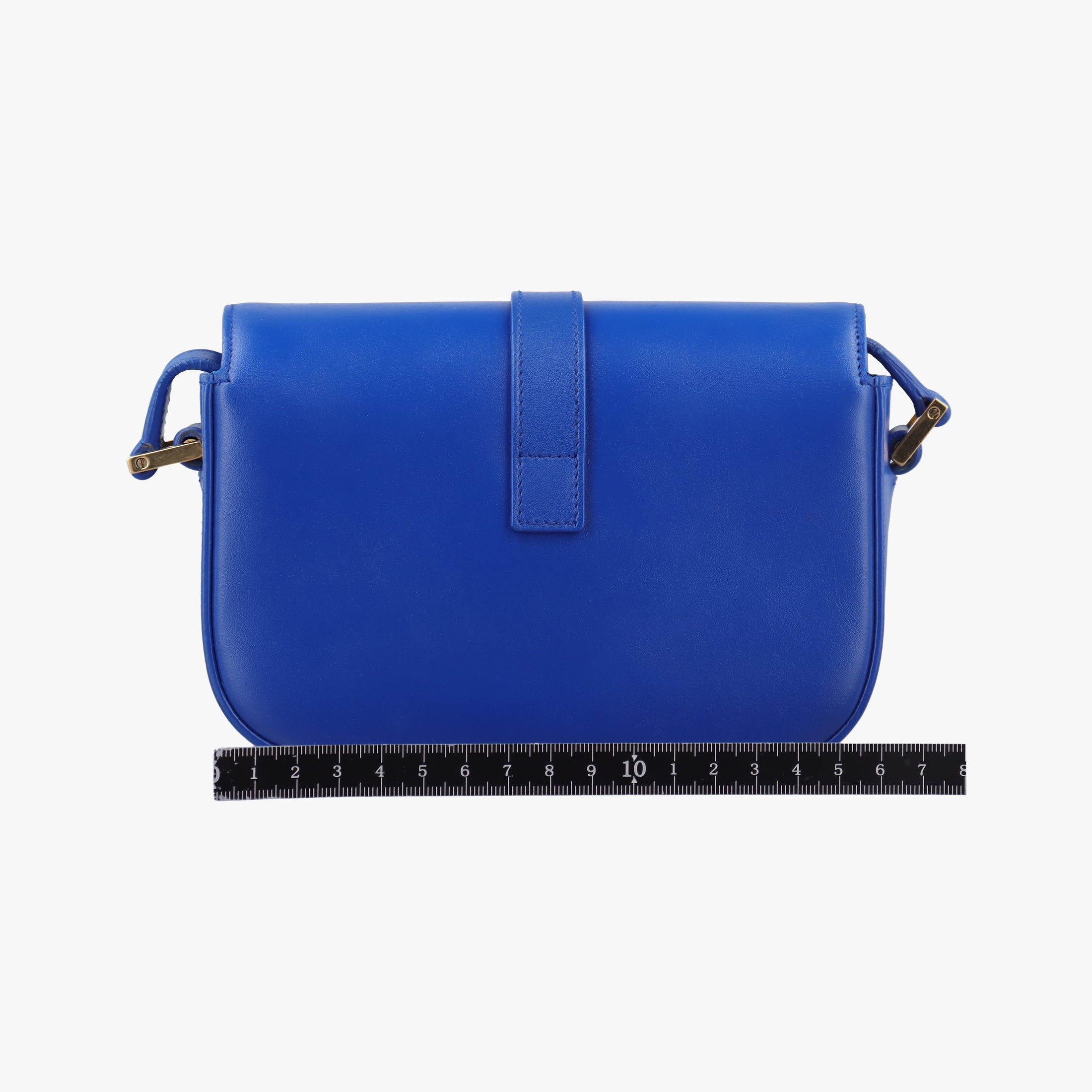 Pre-owned Yves Saint Laurent monogram university Blue Leather 367079 shoulderbag | stylenewstar