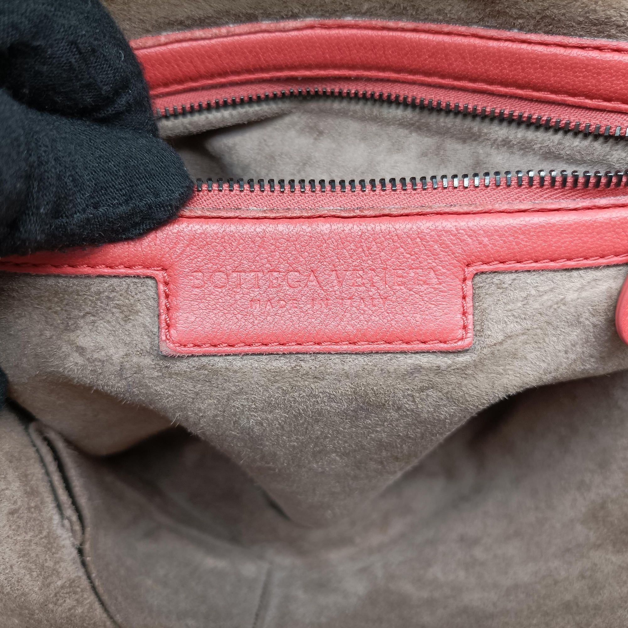 Pre-owned Bottega Veneta NODINI Intrecciato Red lambskin  shoulderbag | stylenewstar