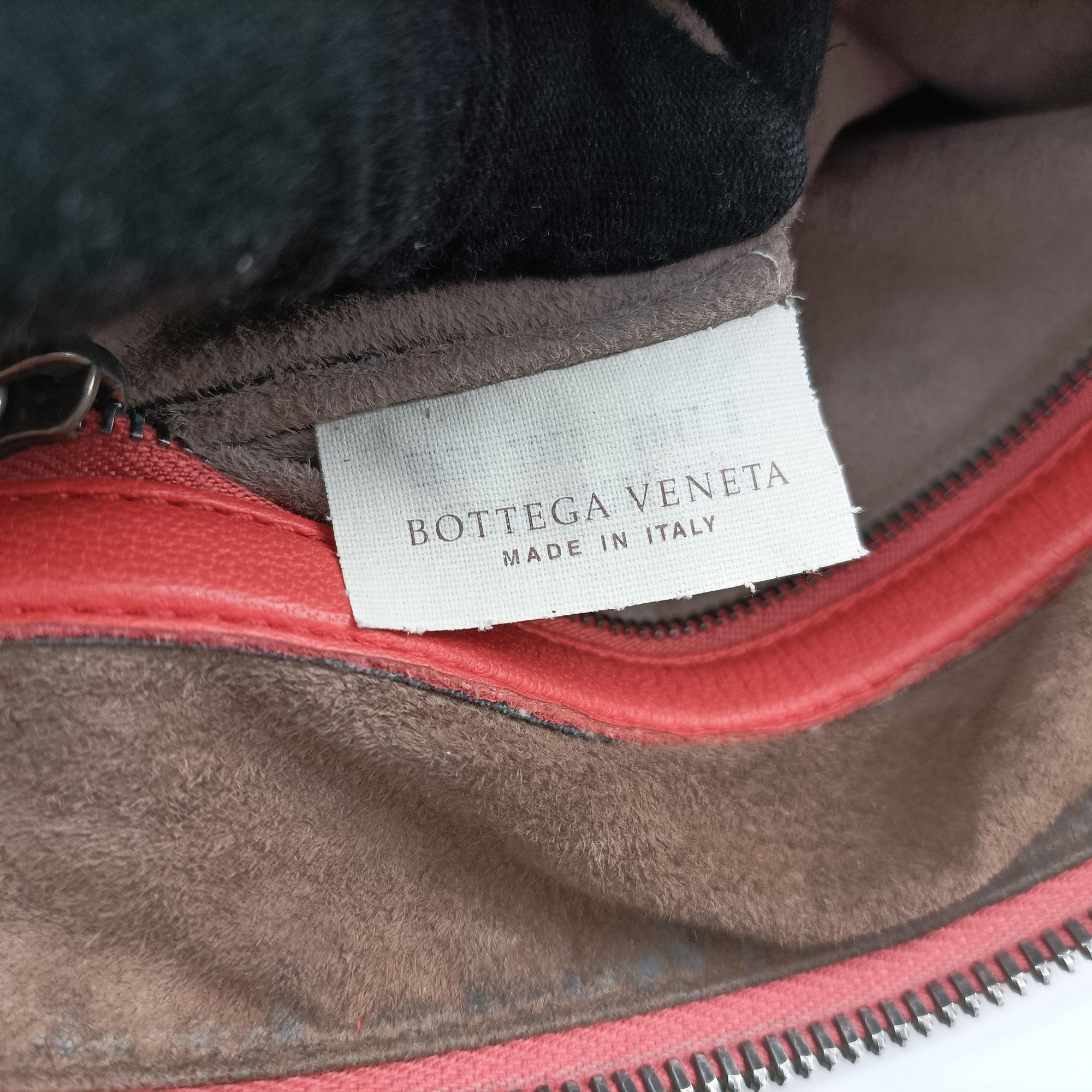Pre-owned Bottega Veneta NODINI Intrecciato Red lambskin  shoulderbag | stylenewstar