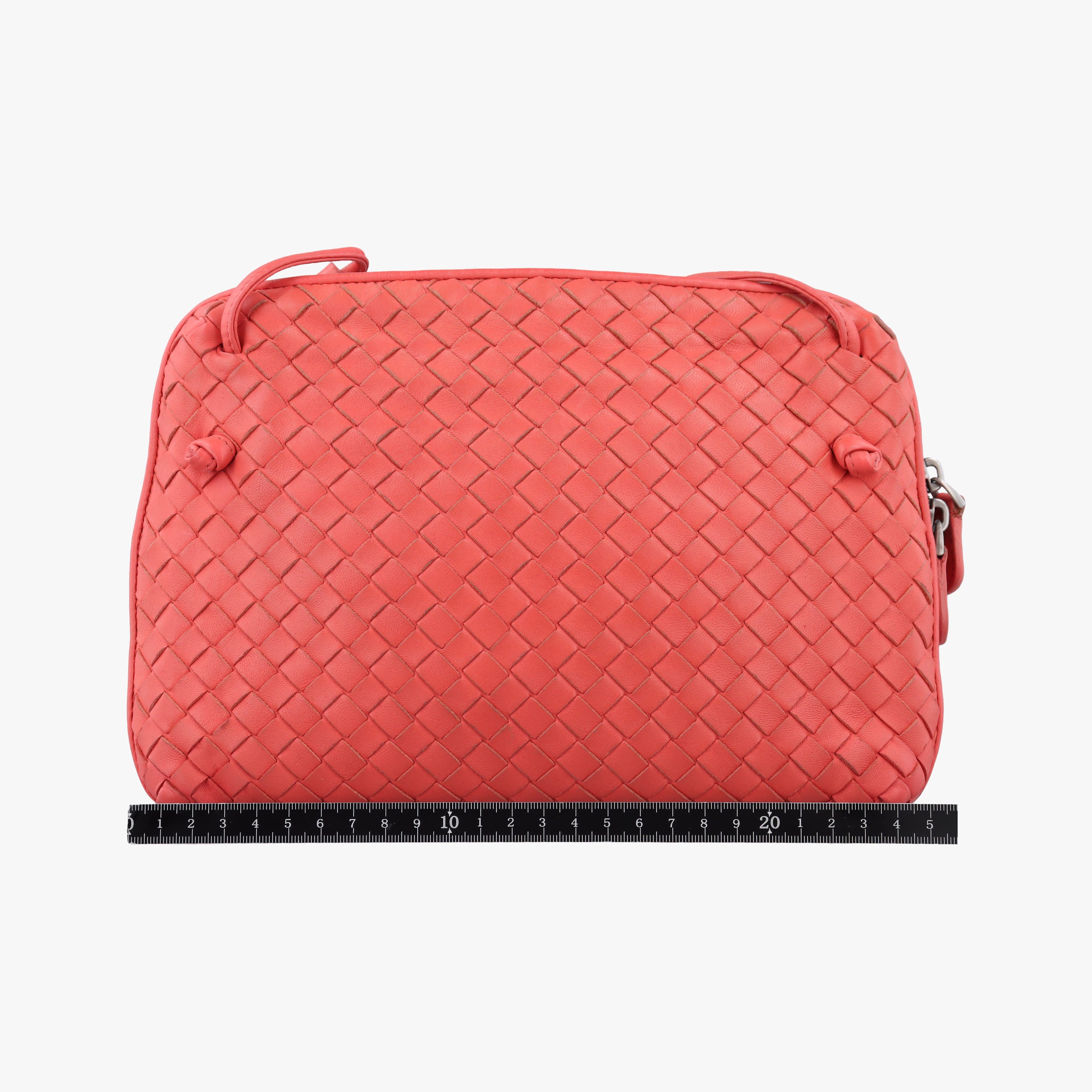 Pre-owned Bottega Veneta NODINI Intrecciato Red lambskin  shoulderbag | stylenewstar