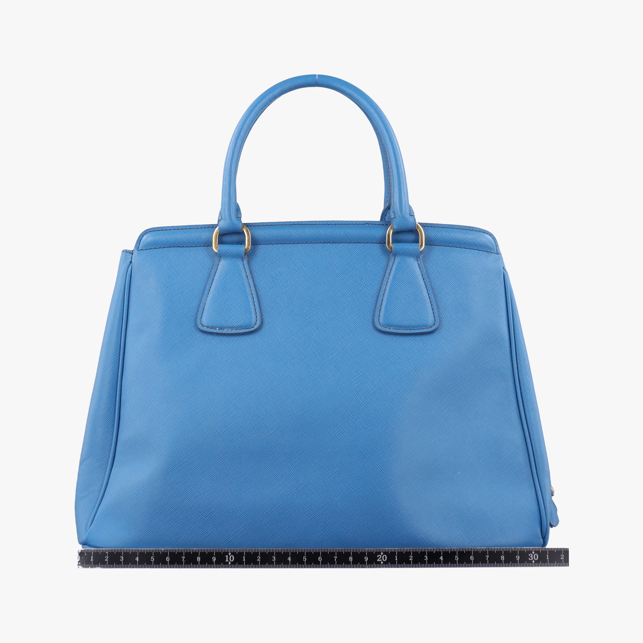 Pre-owned Prada Promenade Blue SAFFIANO Leather BN2538 handbag | stylenewstar