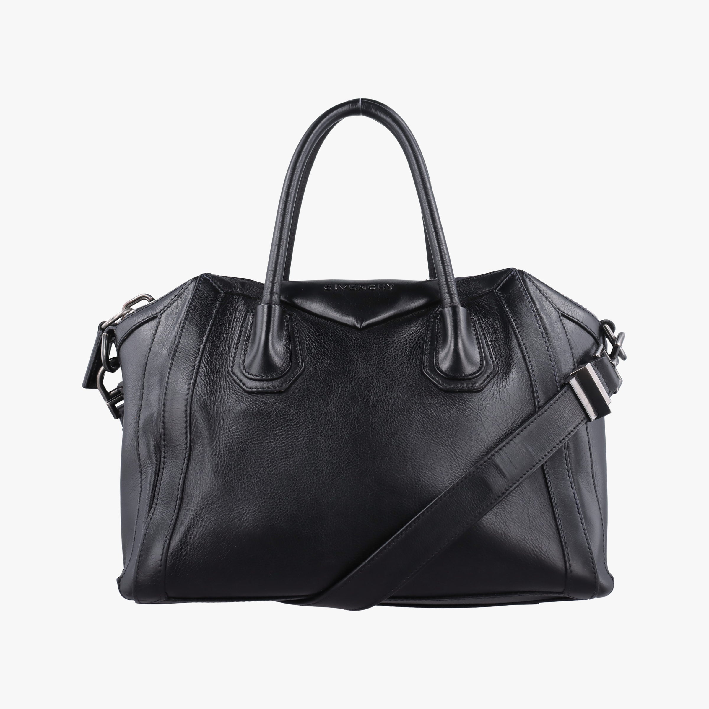 Pre-owned Givenchy Antigona Black Leather  shoulderbag | stylenewstar