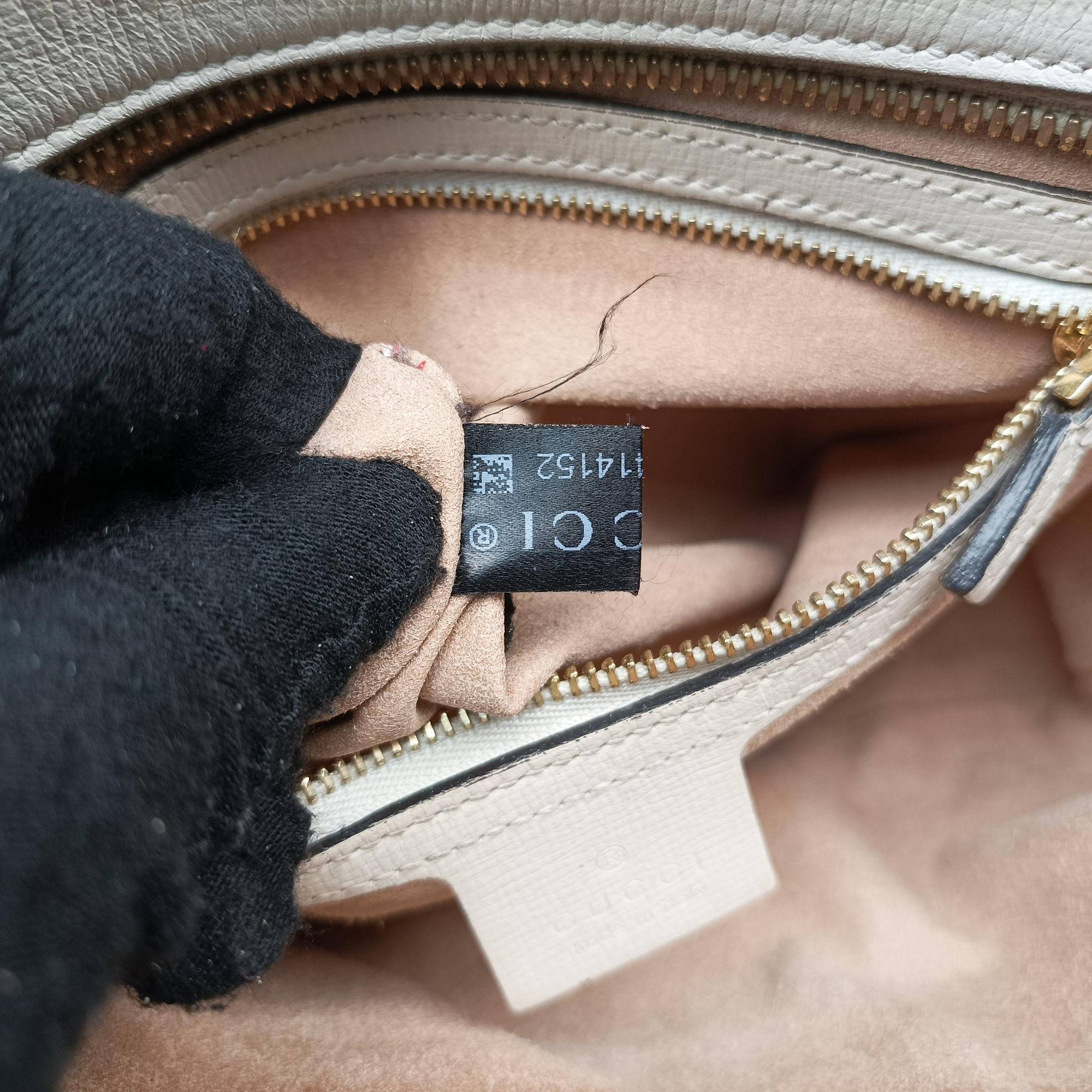Vintage Gucci Horsebit 1955 beige×white PVC coated canvas×Leather 645454 shoulderbag | stylenewstar