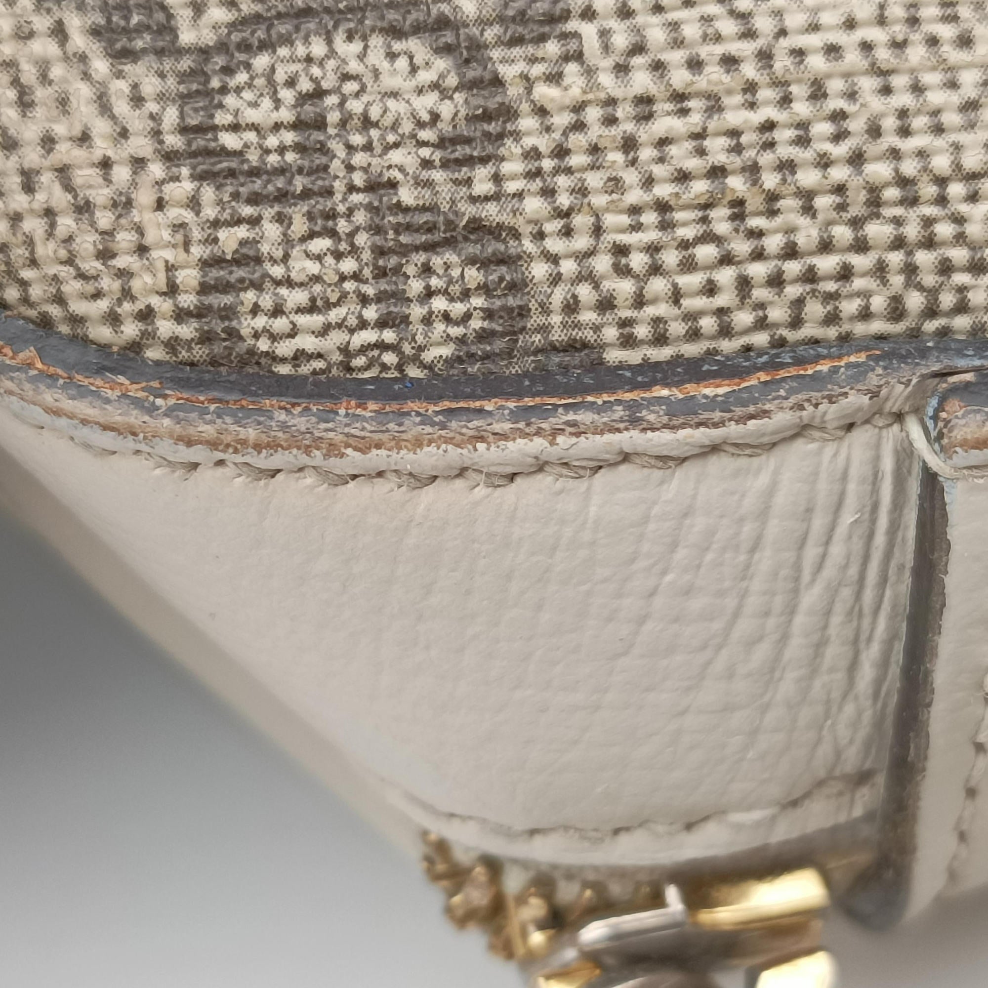 Vintage Gucci Horsebit 1955 beige×white PVC coated canvas×Leather 645454 shoulderbag | stylenewstar