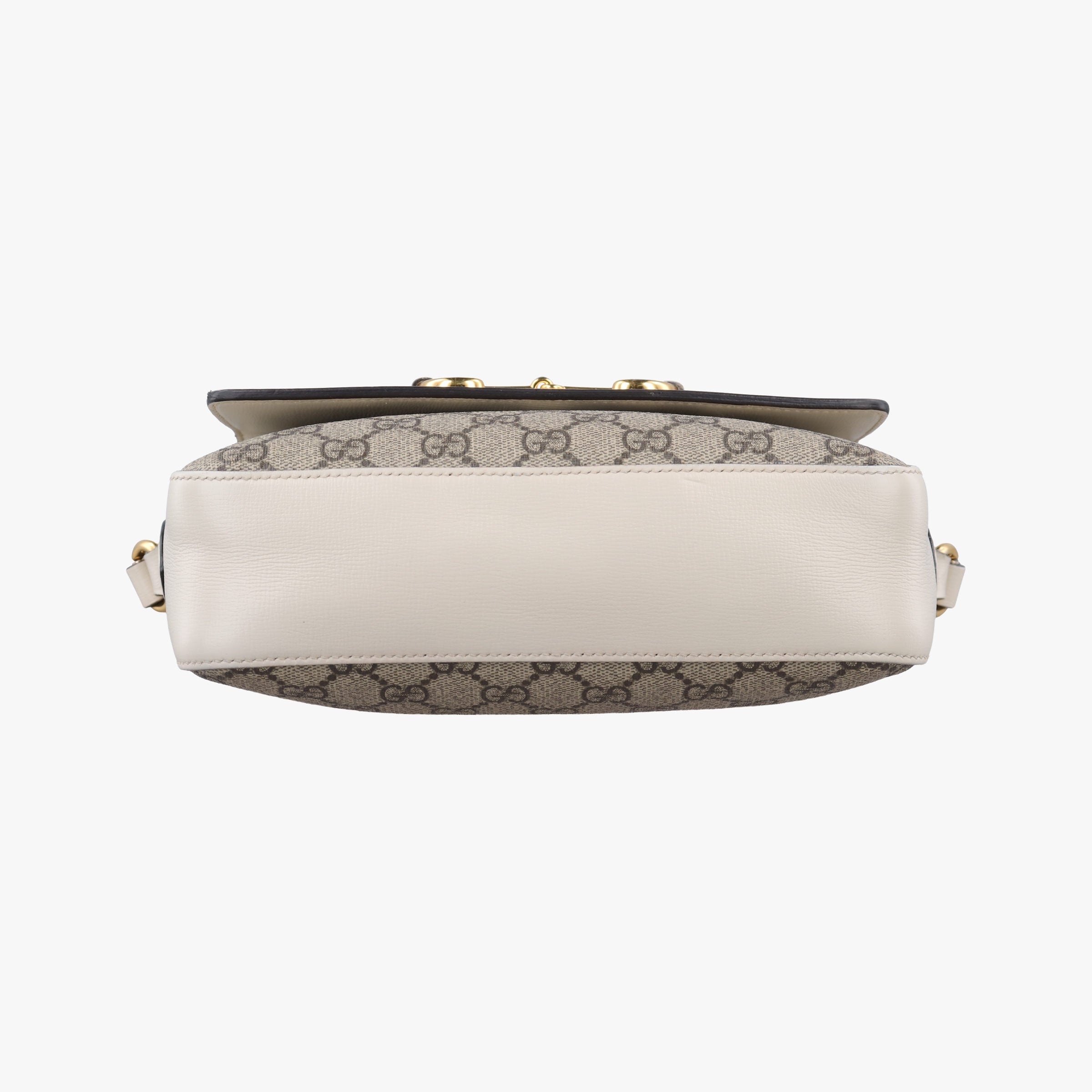 Vintage Gucci Horsebit 1955 beige×white PVC coated canvas×Leather 645454 shoulderbag | stylenewstar