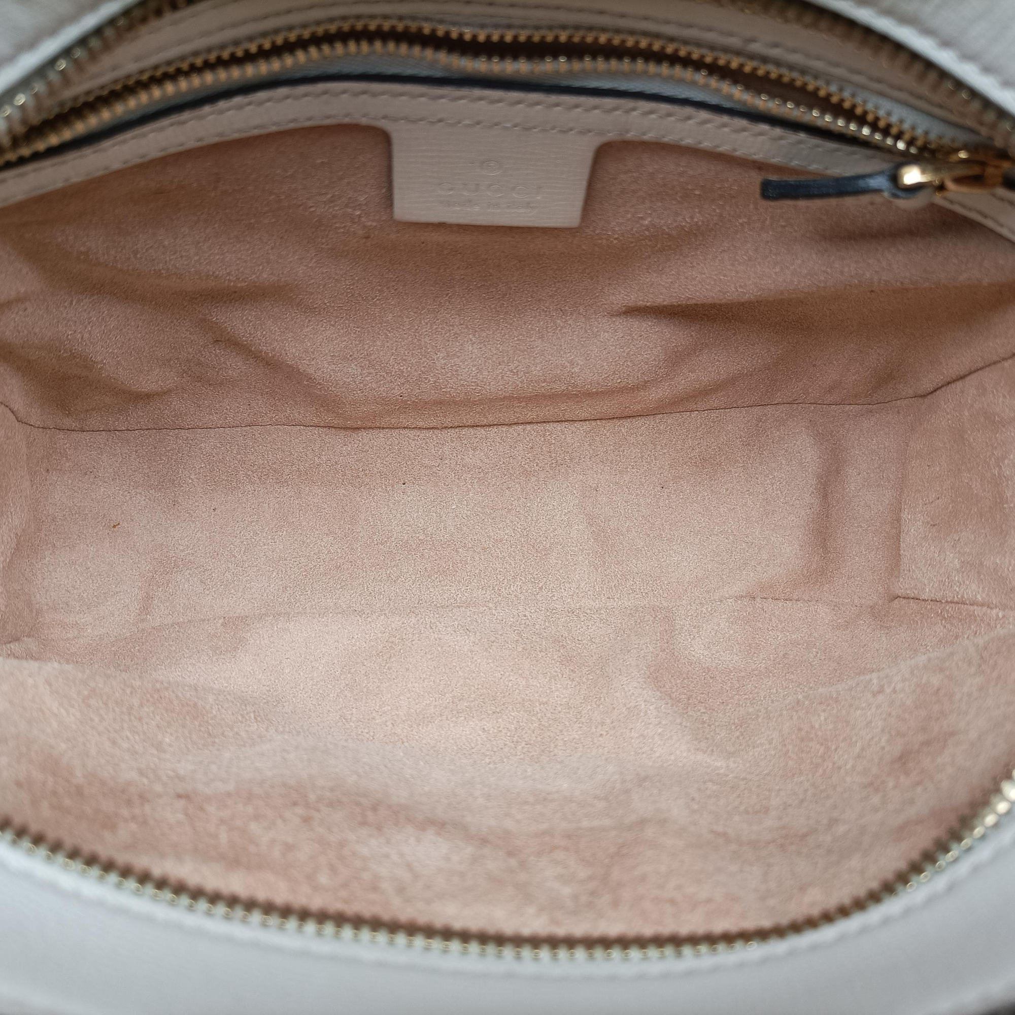 Vintage Gucci Horsebit 1955 beige×white PVC coated canvas×Leather 645454 shoulderbag | stylenewstar