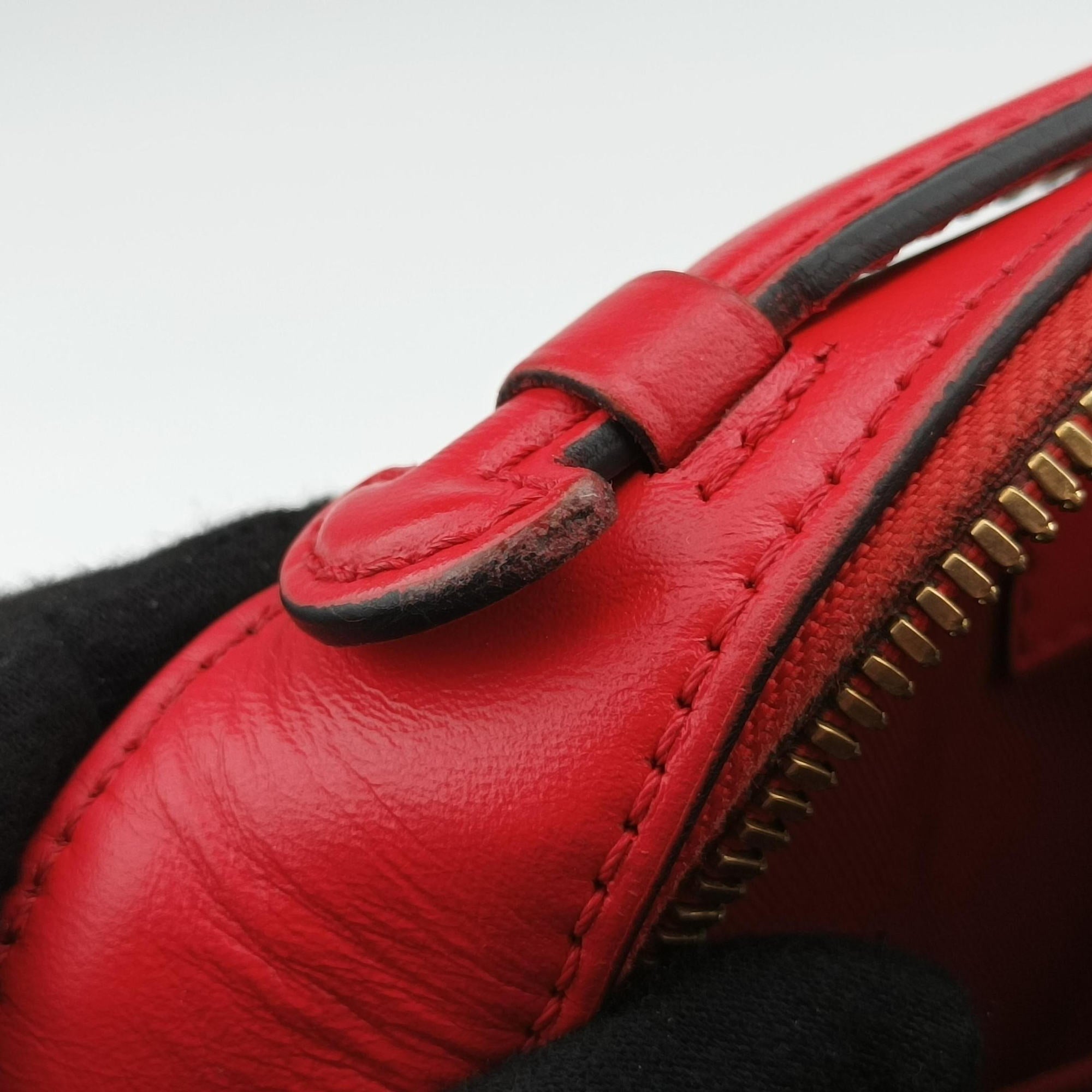 Pre-owned Louis Vuitton SAINTONGE brown×COQUELICOT Monogram Canvas×calf leather M43556 shoulderbag | stylenewstar