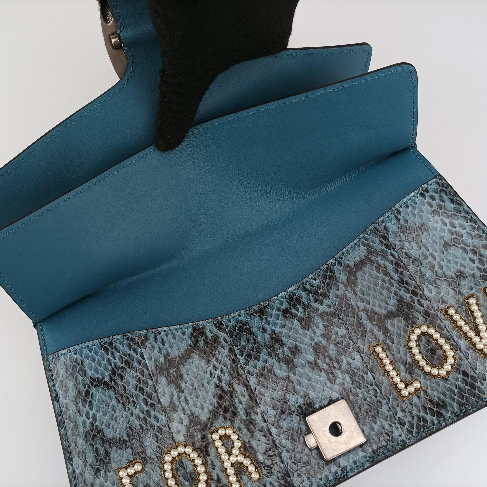 Pre-owned Gucci Dionysus Blue×Multicolour Snakeskin 481606 shoulderbag | stylenewstar