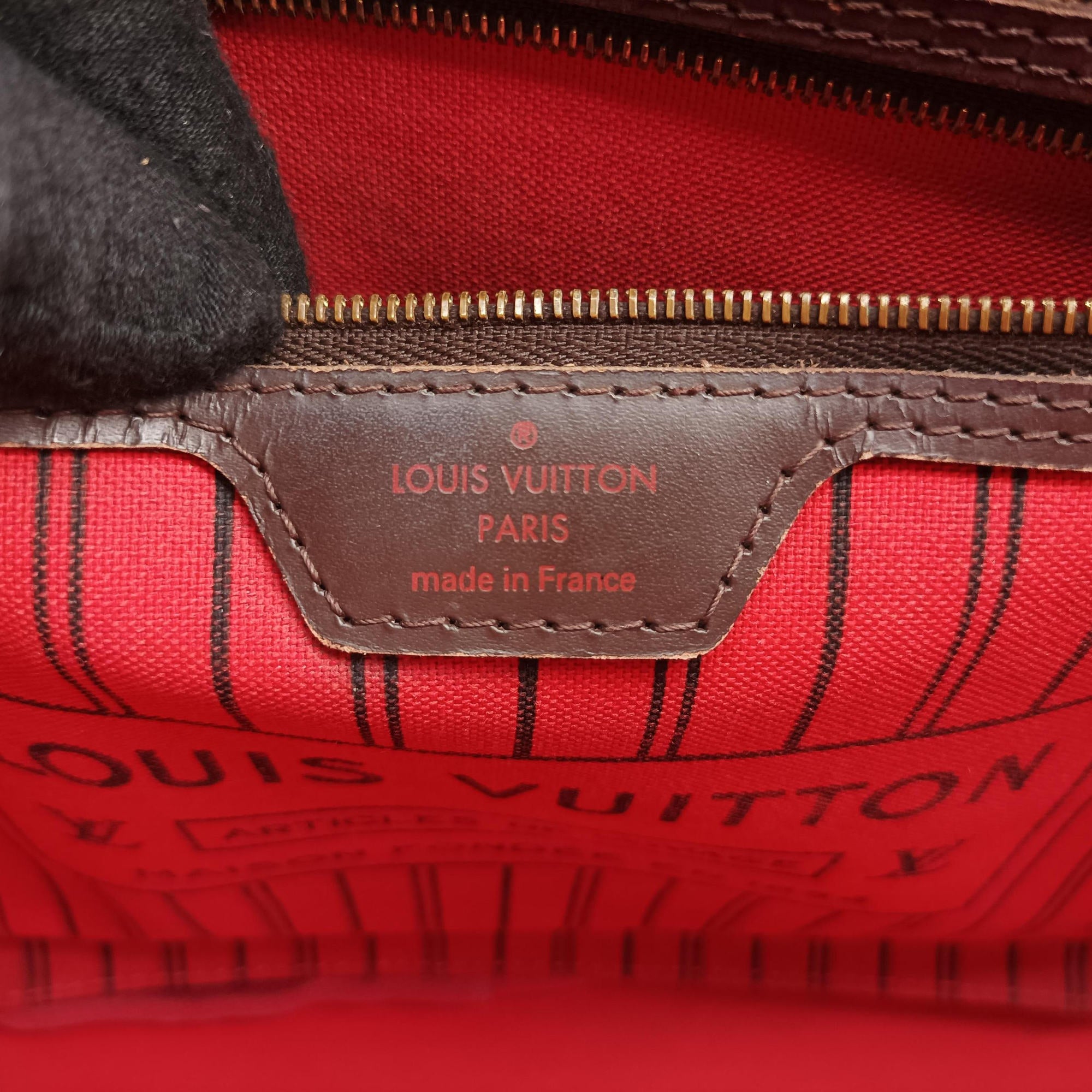 Pre-owned Louis Vuitton NEVERFULL MM EBENE Damier Canvas N51105 shoulderbag | stylenewstar