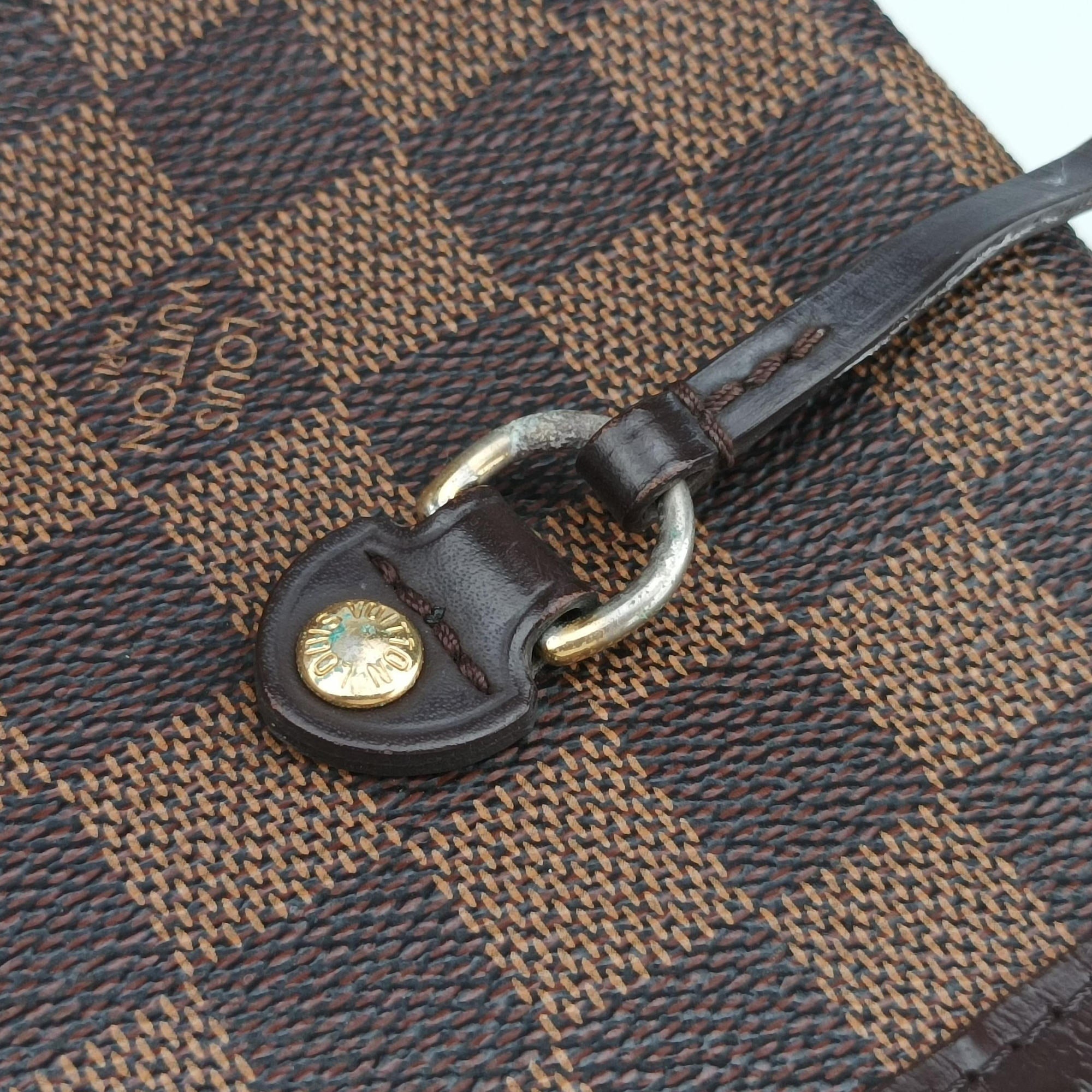 Pre-owned Louis Vuitton NEVERFULL MM EBENE Damier Canvas N51105 shoulderbag | stylenewstar