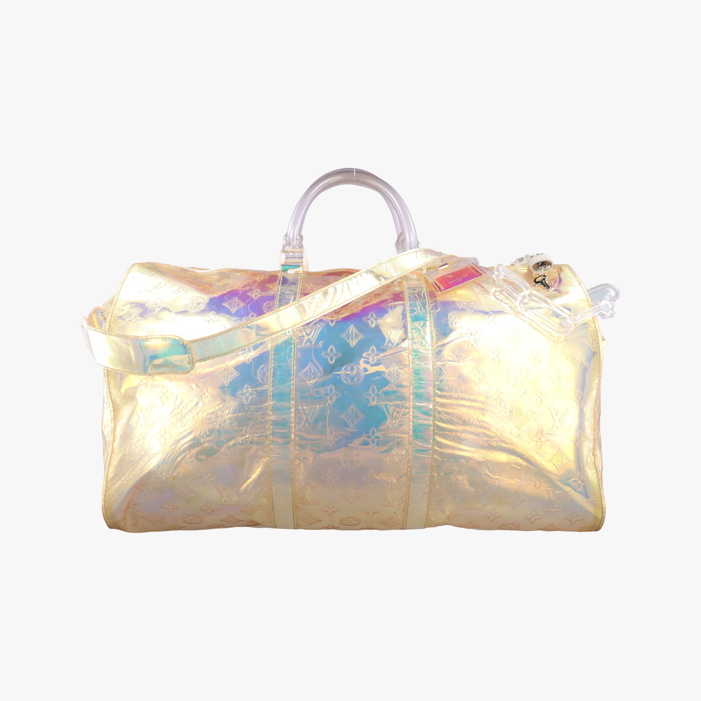 Secondhand Louis Vuitton Keepall Bandouliere 50 aurora Monogram Prism M53271 shoulderbag | stylenewstar
