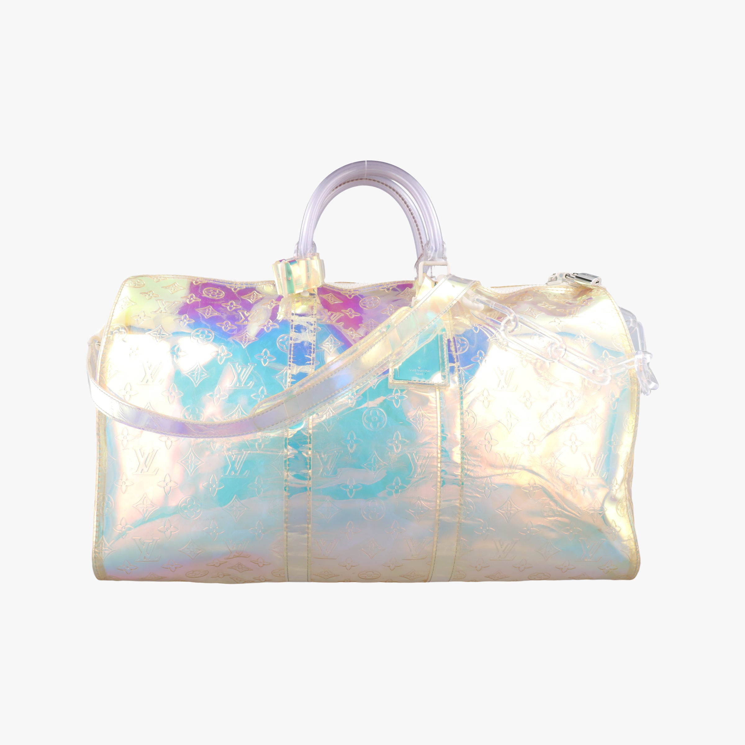 Pre-owned Louis Vuitton Keepall Bandouliere 50 aurora Monogram Prism M53271 shoulderbag | stylenewstar