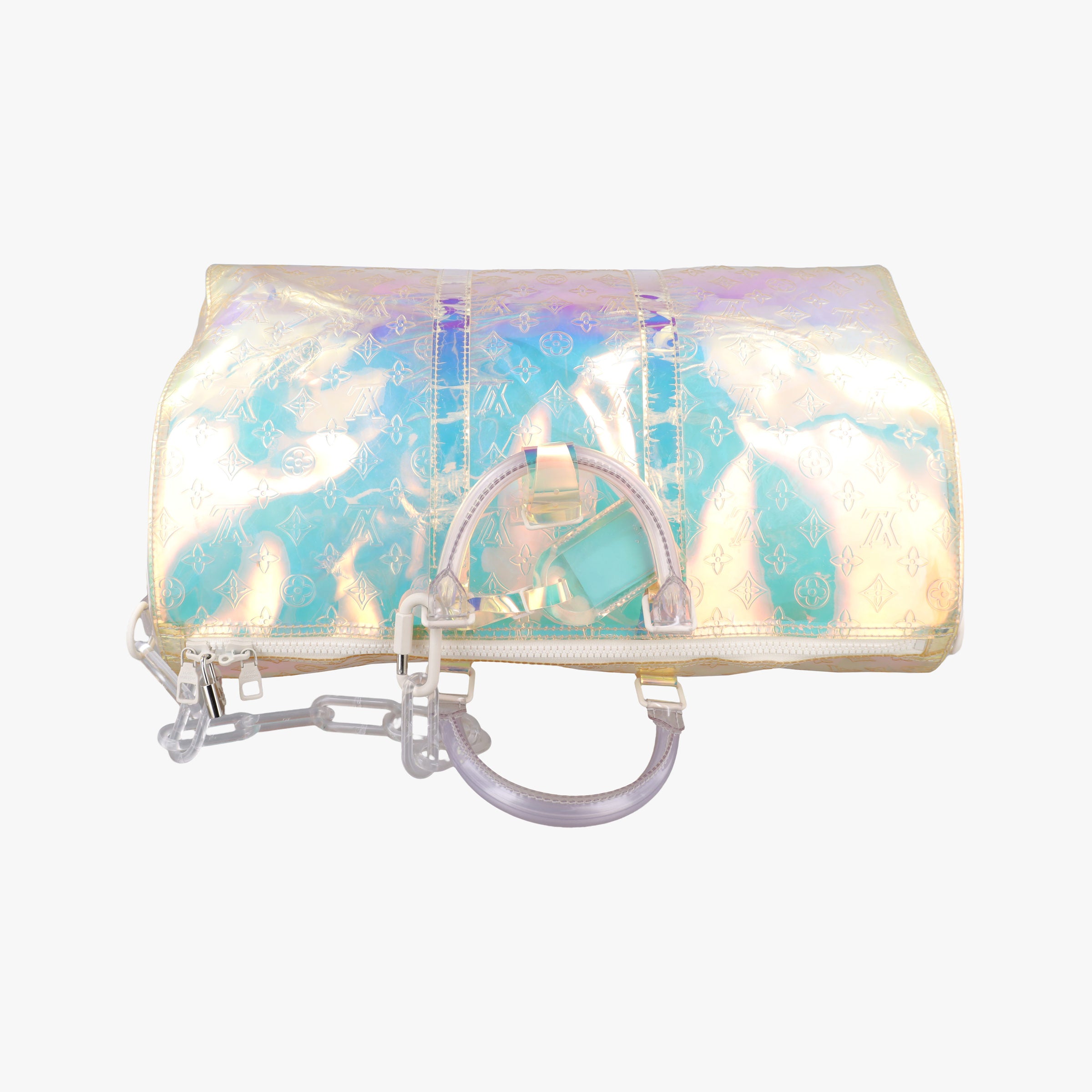 Pre-owned Louis Vuitton Keepall Bandouliere 50 aurora Monogram Prism M53271 shoulderbag | stylenewstar