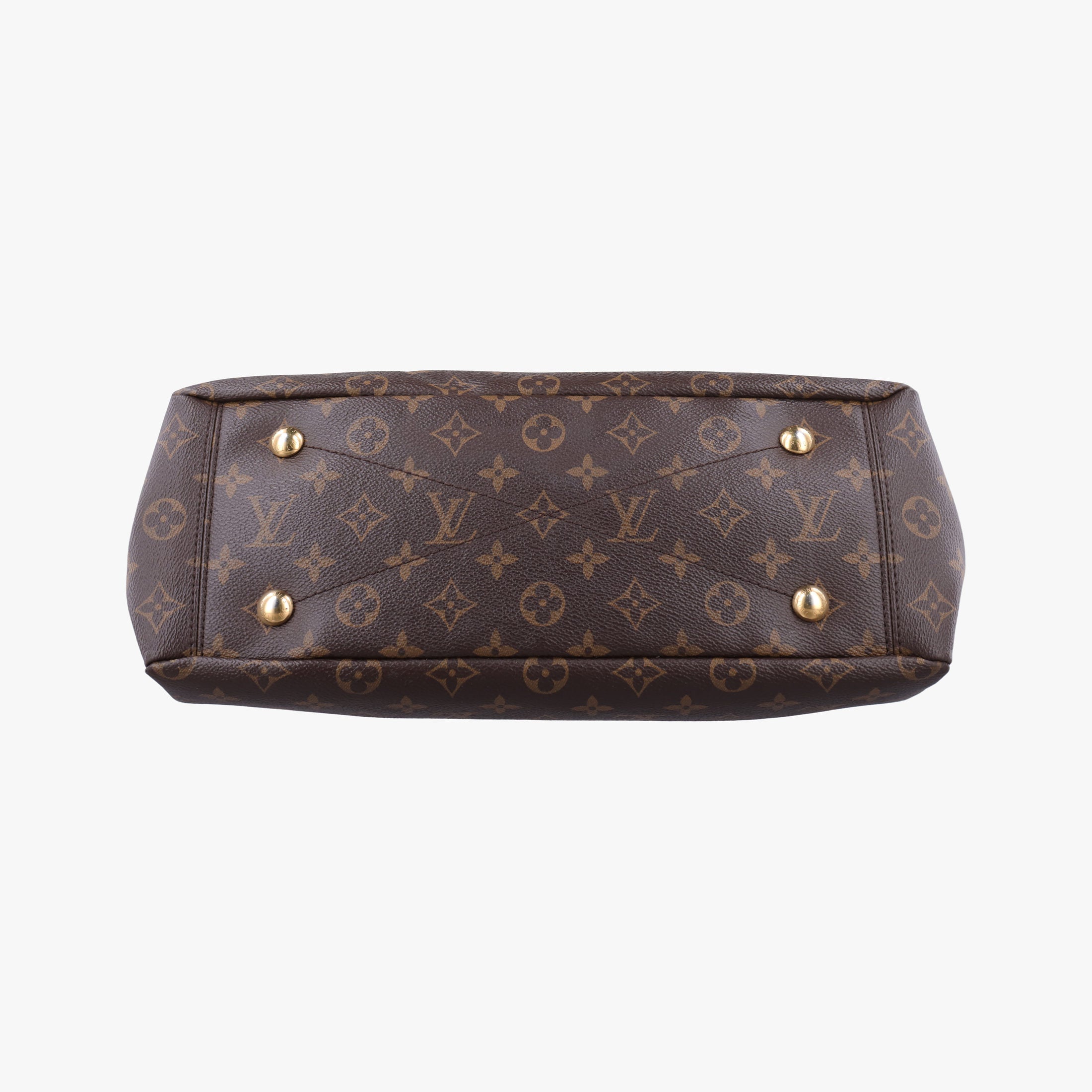 Pre-owned Louis Vuitton PALLAS brown×CERISE Monogram Canvas×calf leather M41175 shoulderbag | stylenewstar