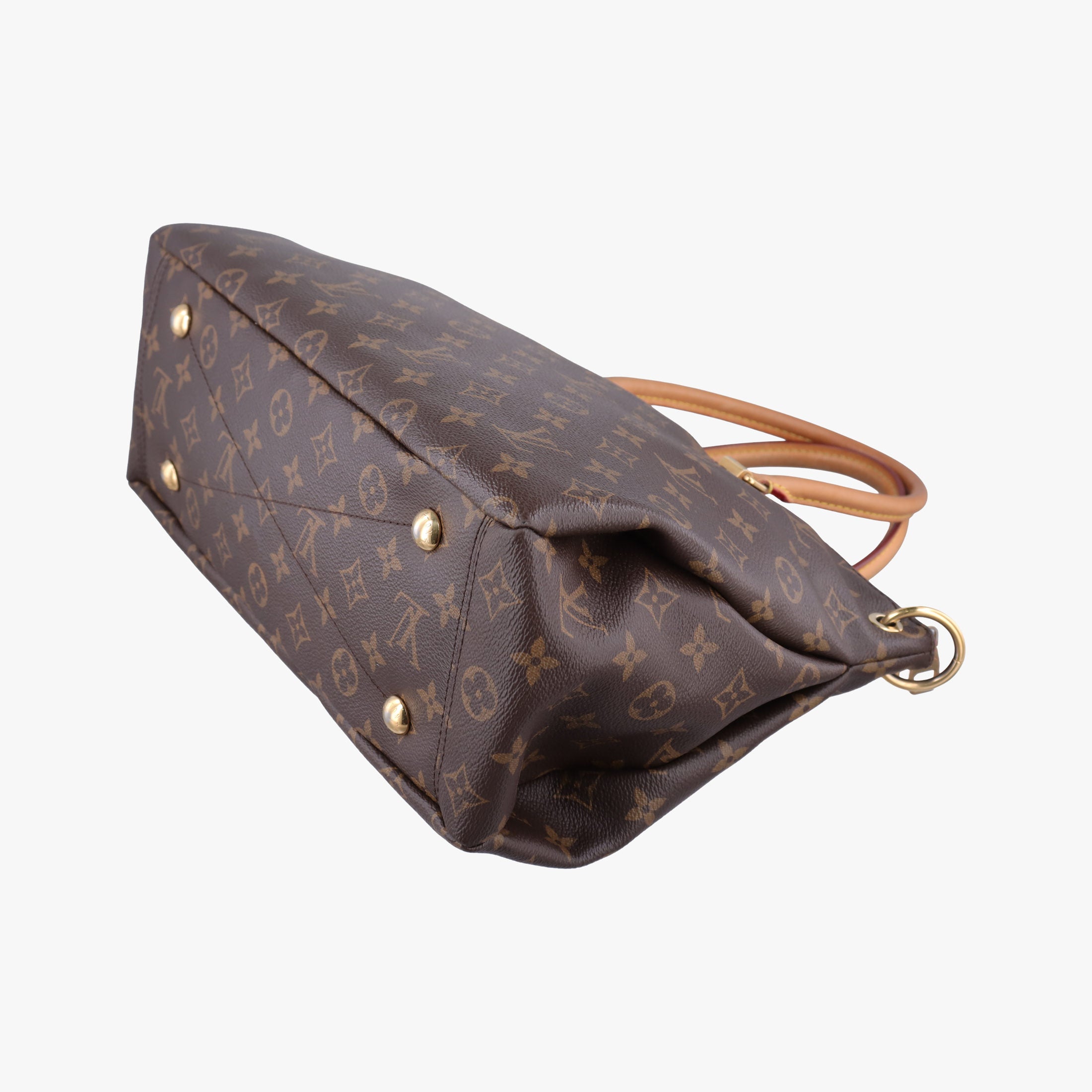 Pre-owned Louis Vuitton PALLAS brown×CERISE Monogram Canvas×calf leather M41175 shoulderbag | stylenewstar