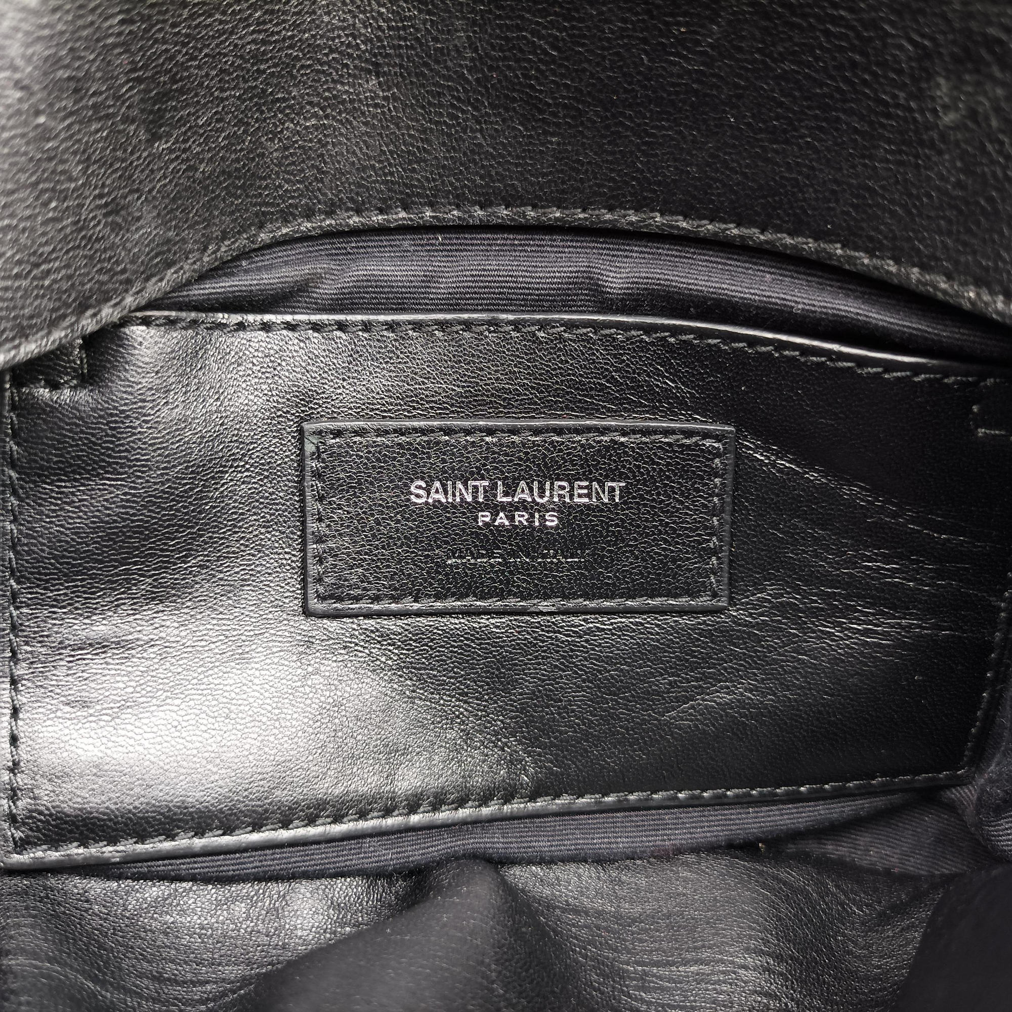 Vintage Yves Saint Laurent COLLEGE Black Leather 428056 shoulderbag | stylenewstar