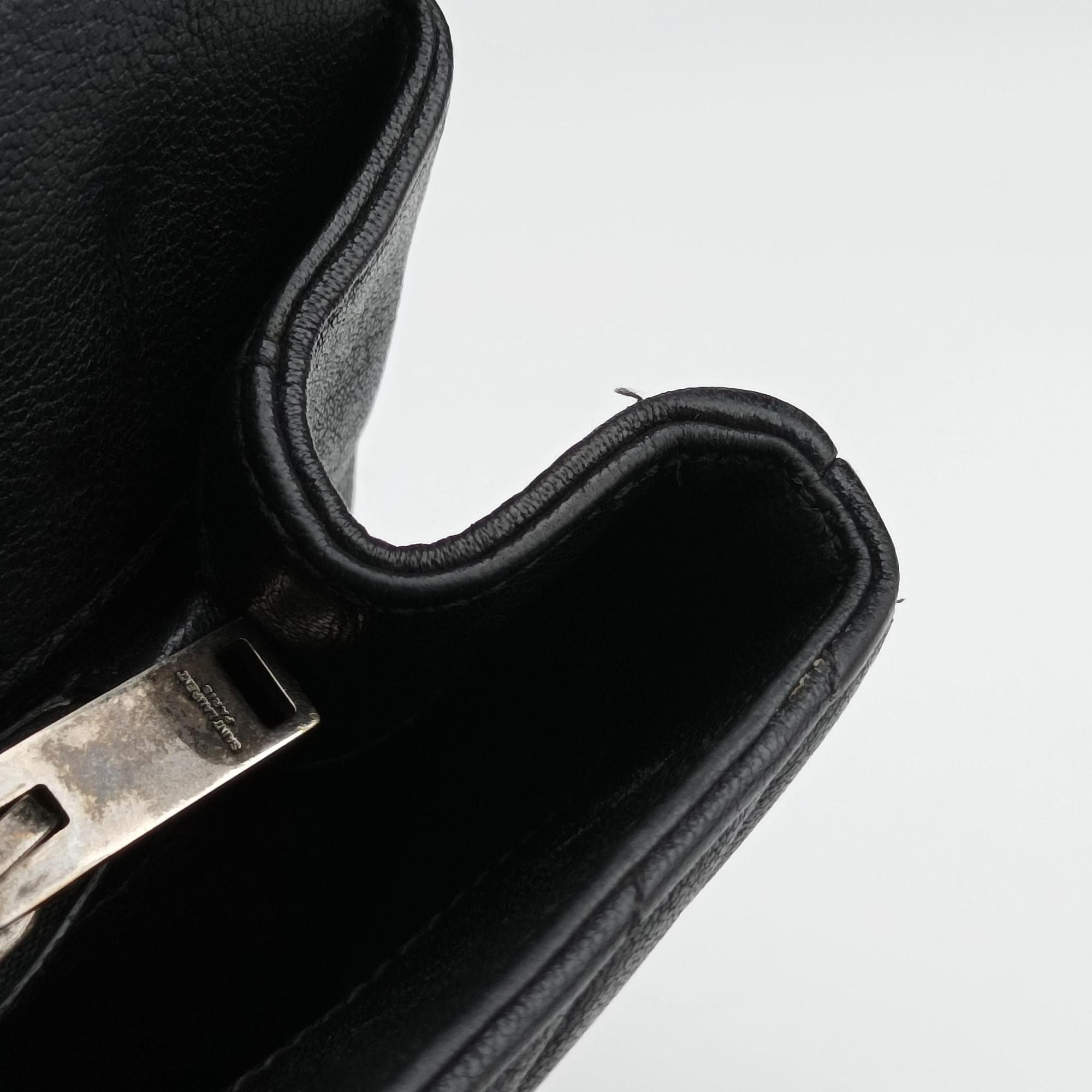 Vintage Yves Saint Laurent COLLEGE Black Leather 428056 shoulderbag | stylenewstar