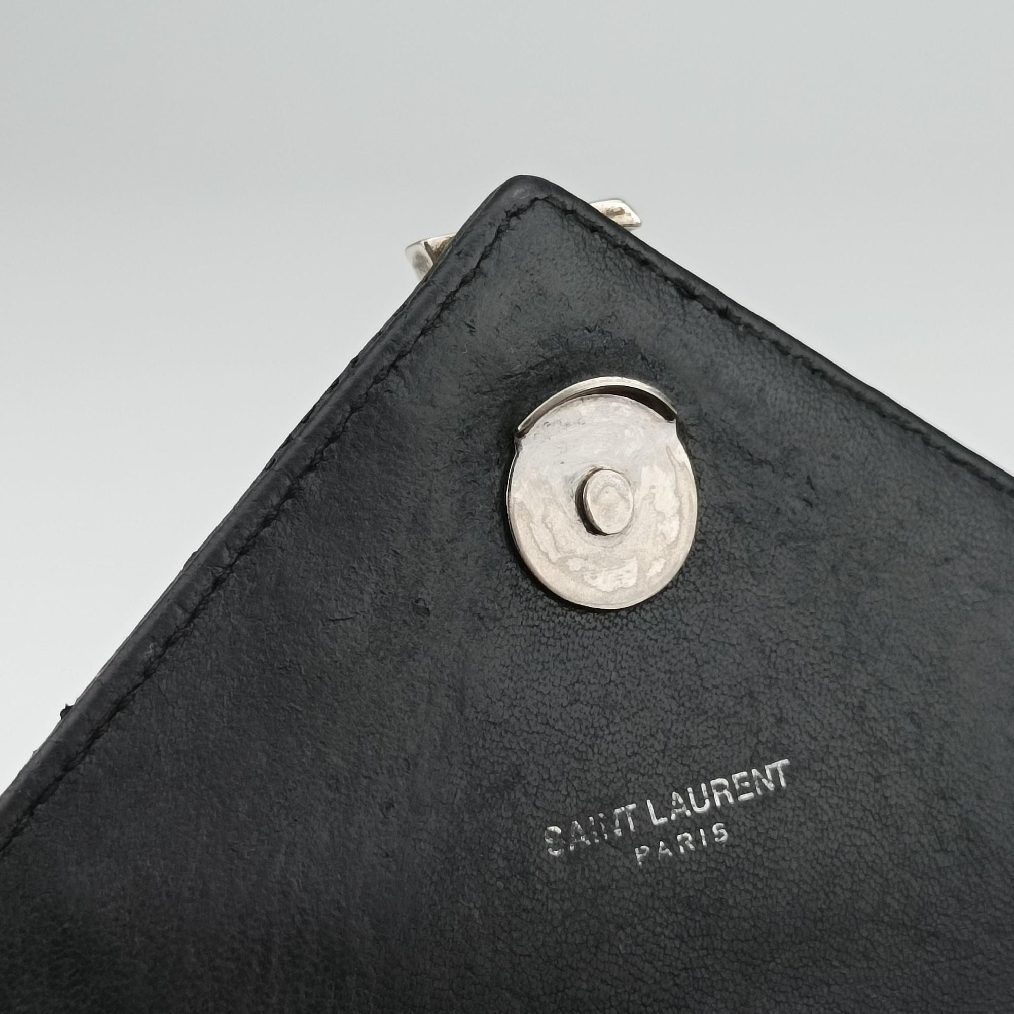 Vintage Yves Saint Laurent COLLEGE Black Leather 428056 shoulderbag | stylenewstar