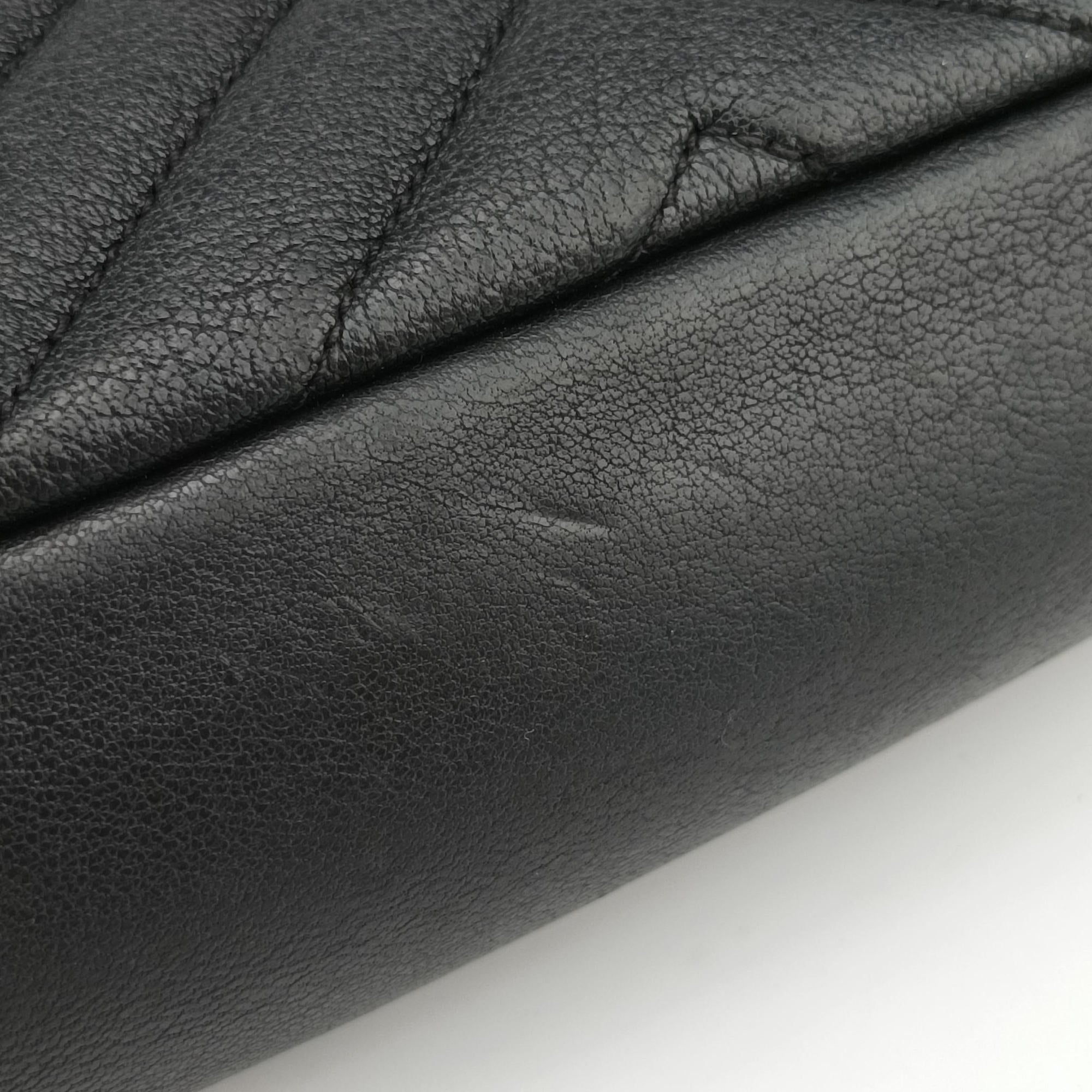 Vintage Yves Saint Laurent COLLEGE Black Leather 428056 shoulderbag | stylenewstar