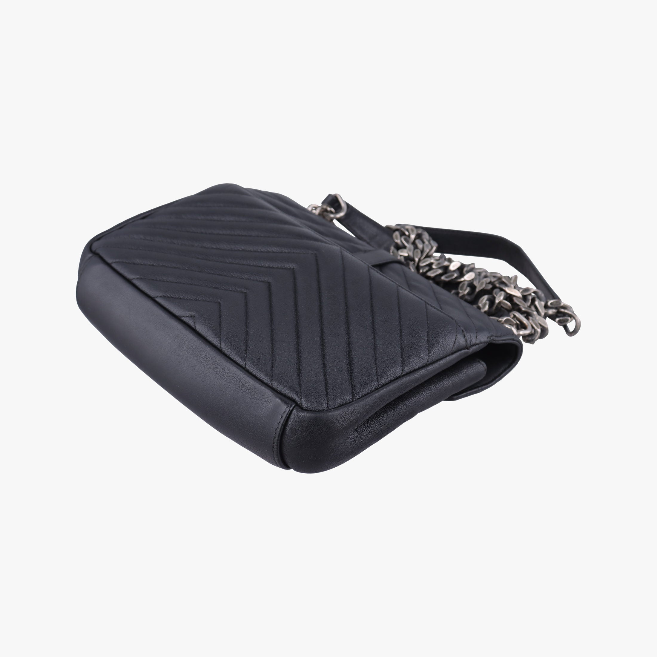 Vintage Yves Saint Laurent COLLEGE Black Leather 428056 shoulderbag | stylenewstar