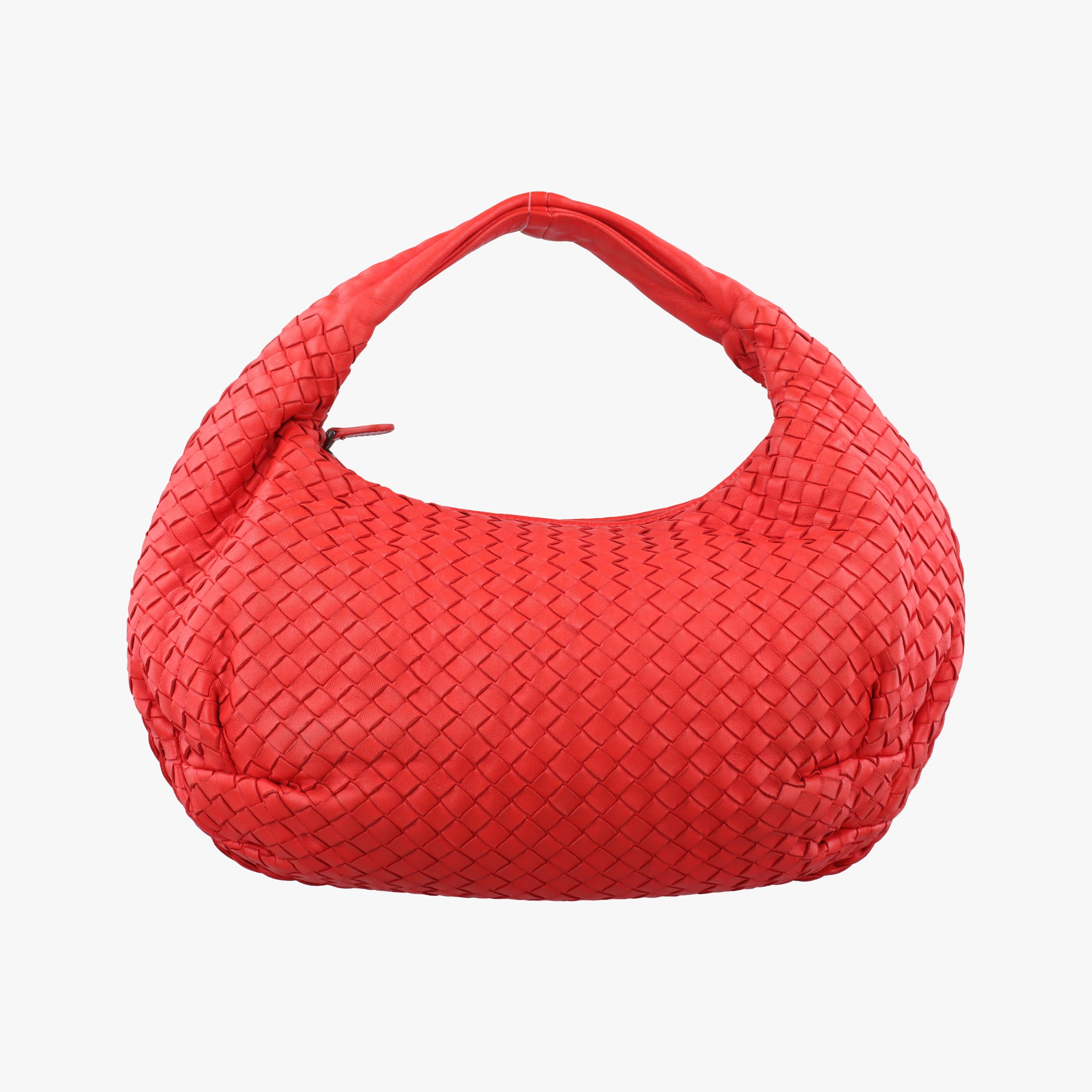Pre-owned Bottega Veneta Intrecciato Red lambskin  shoulderbag | stylenewstar