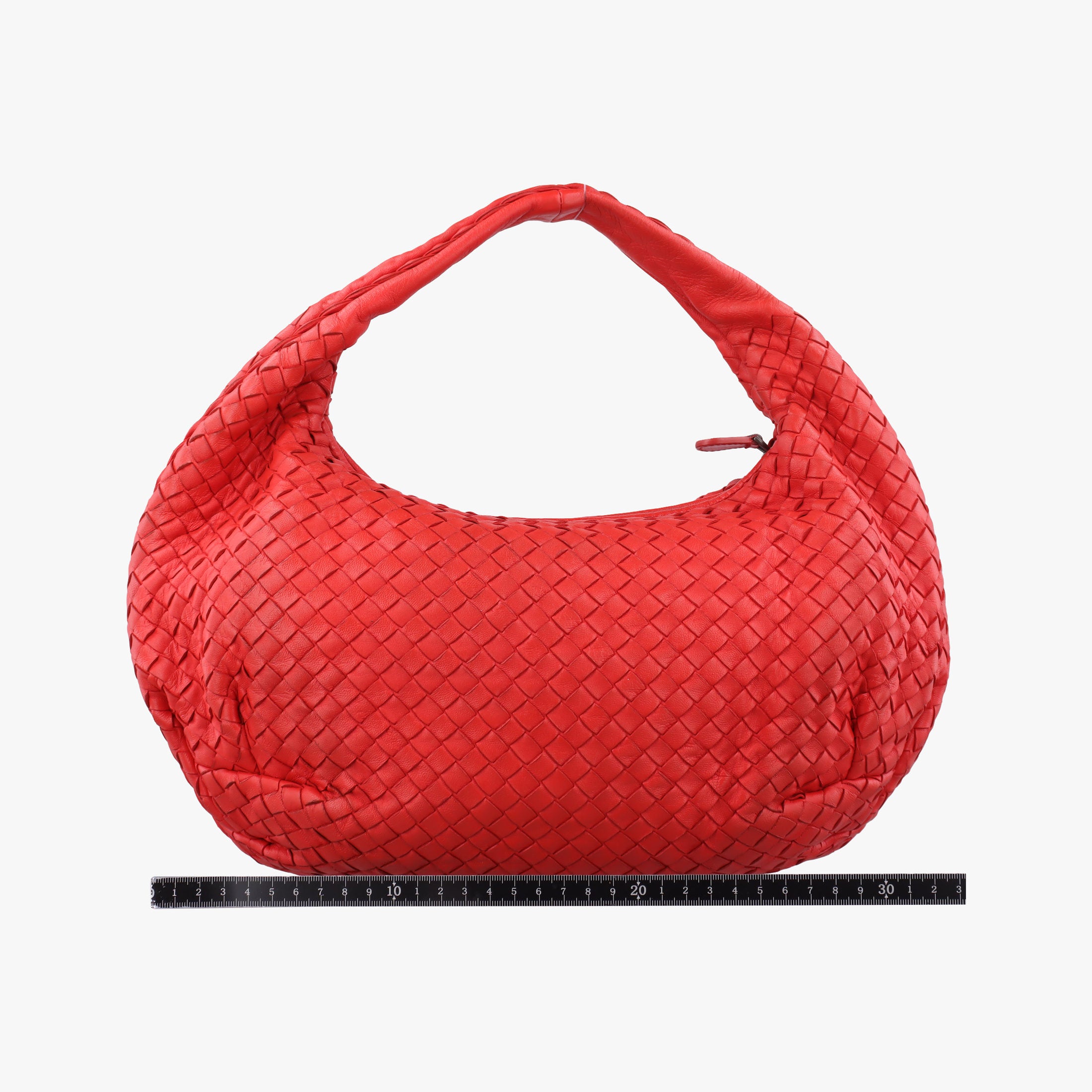 Pre-owned Bottega Veneta Intrecciato Red lambskin  shoulderbag | stylenewstar