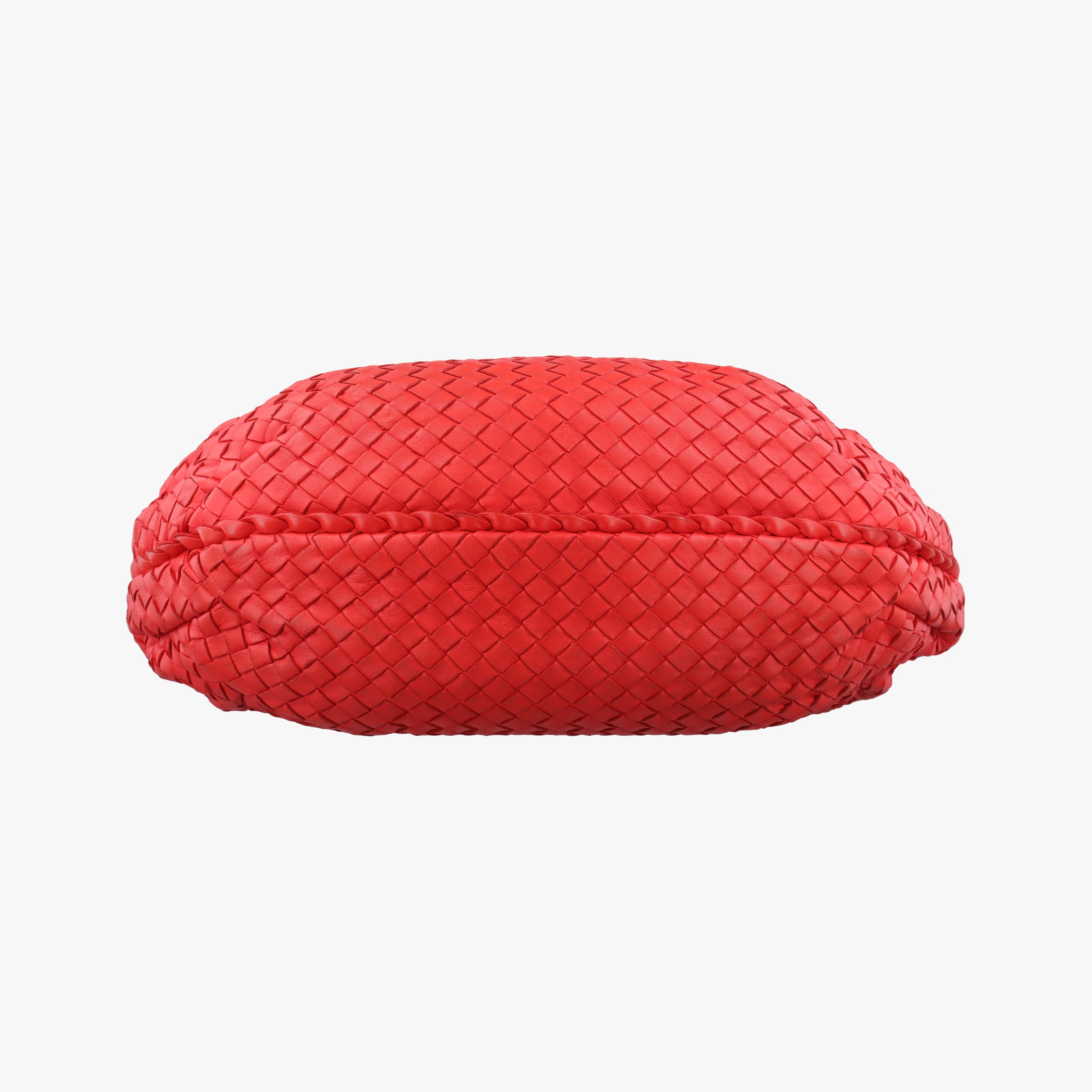 Pre-owned Bottega Veneta Intrecciato Red lambskin  shoulderbag | stylenewstar