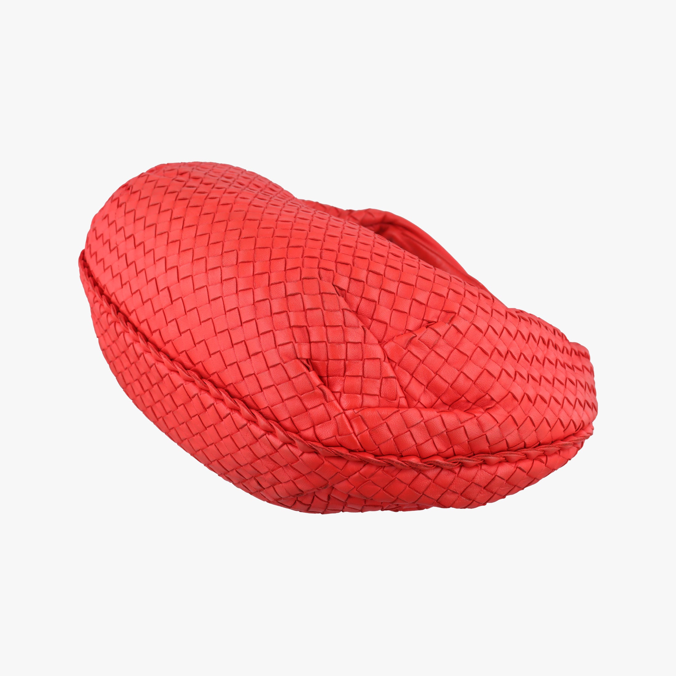 Pre-owned Bottega Veneta Intrecciato Red lambskin  shoulderbag | stylenewstar