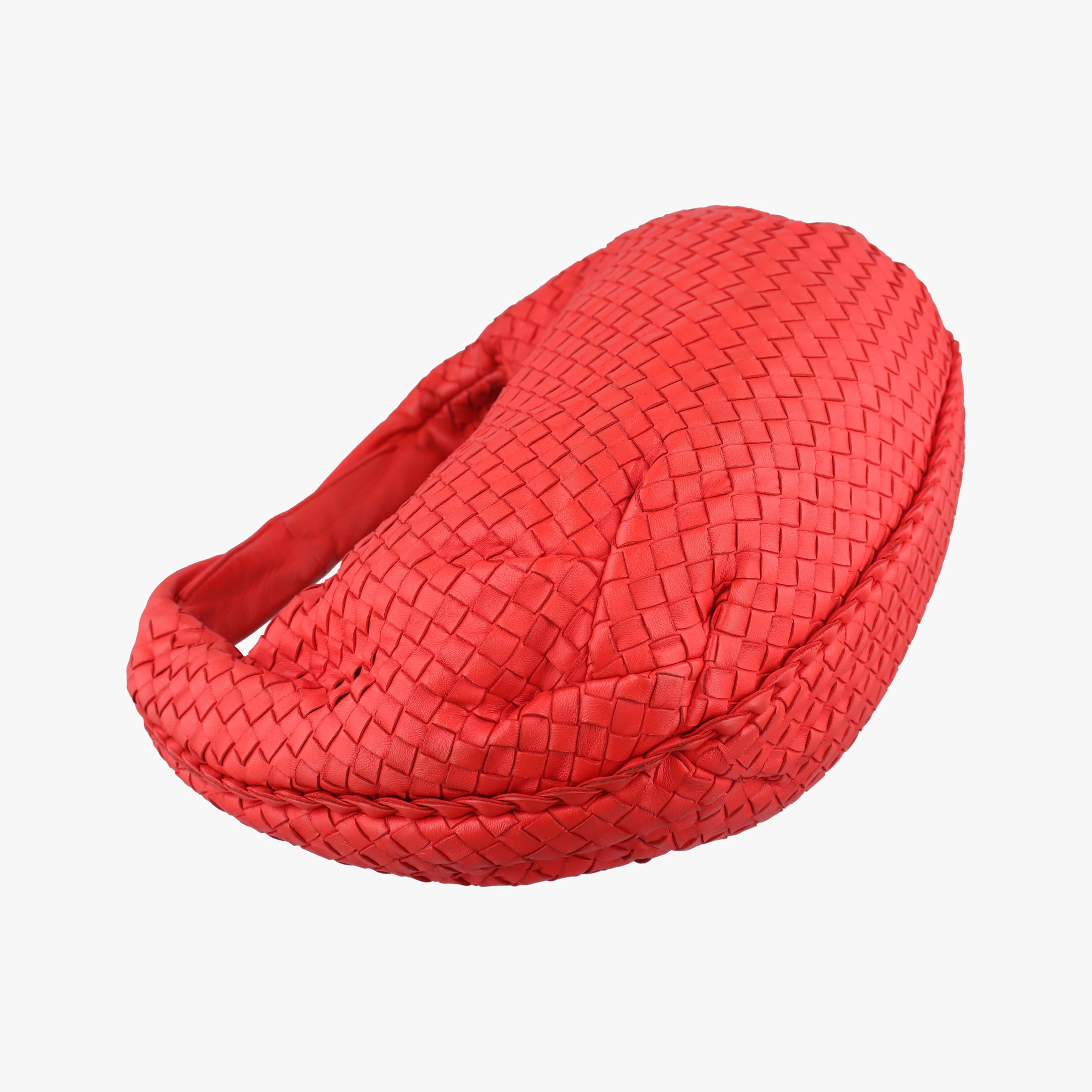Pre-owned Bottega Veneta Intrecciato Red lambskin  shoulderbag | stylenewstar