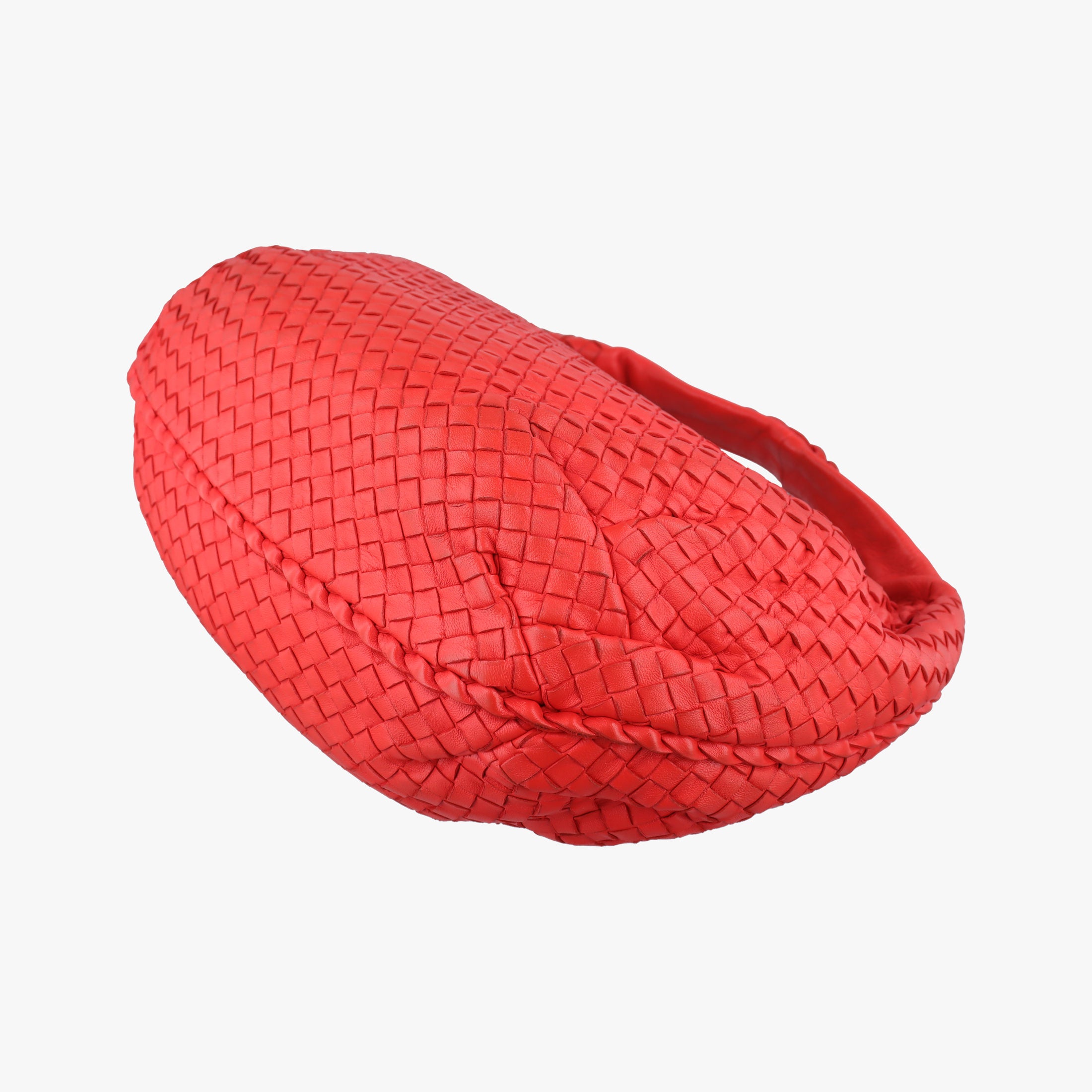 Pre-owned Bottega Veneta Intrecciato Red lambskin  shoulderbag | stylenewstar