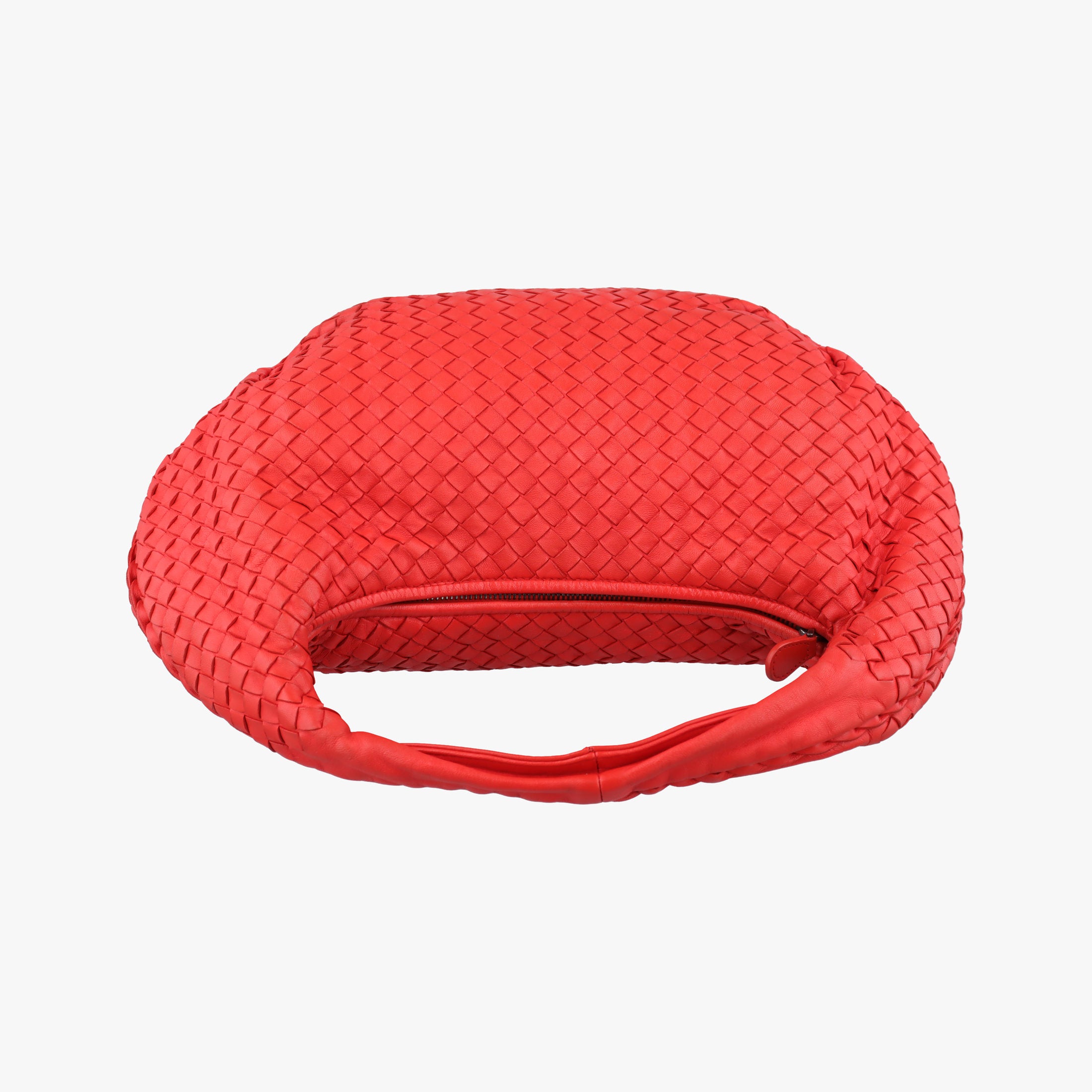 Pre-owned Bottega Veneta Intrecciato Red lambskin  shoulderbag | stylenewstar