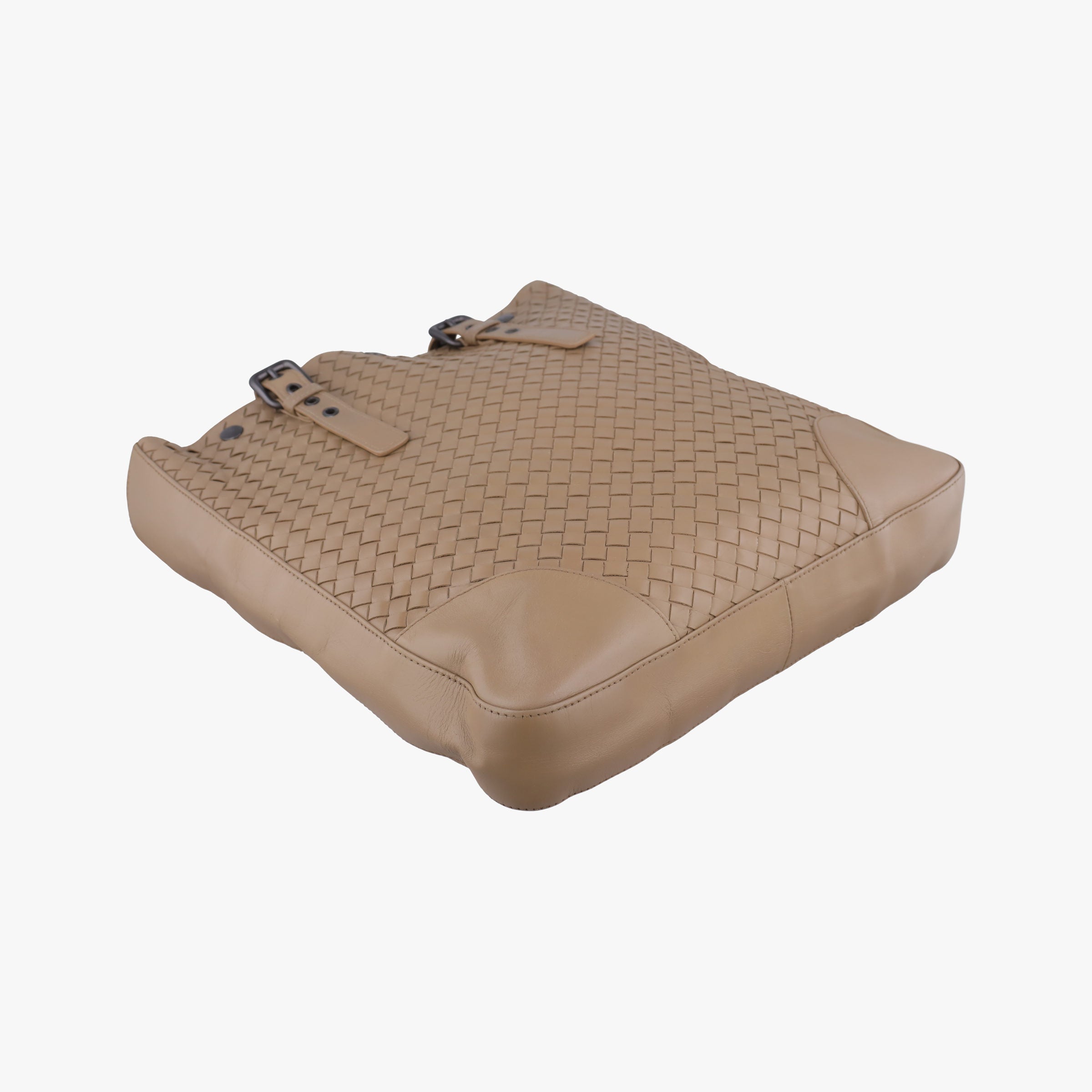 Secondhand Bottega Veneta Intrecciato Shopper Acatl Camel lambskin  handbag | stylenewstar