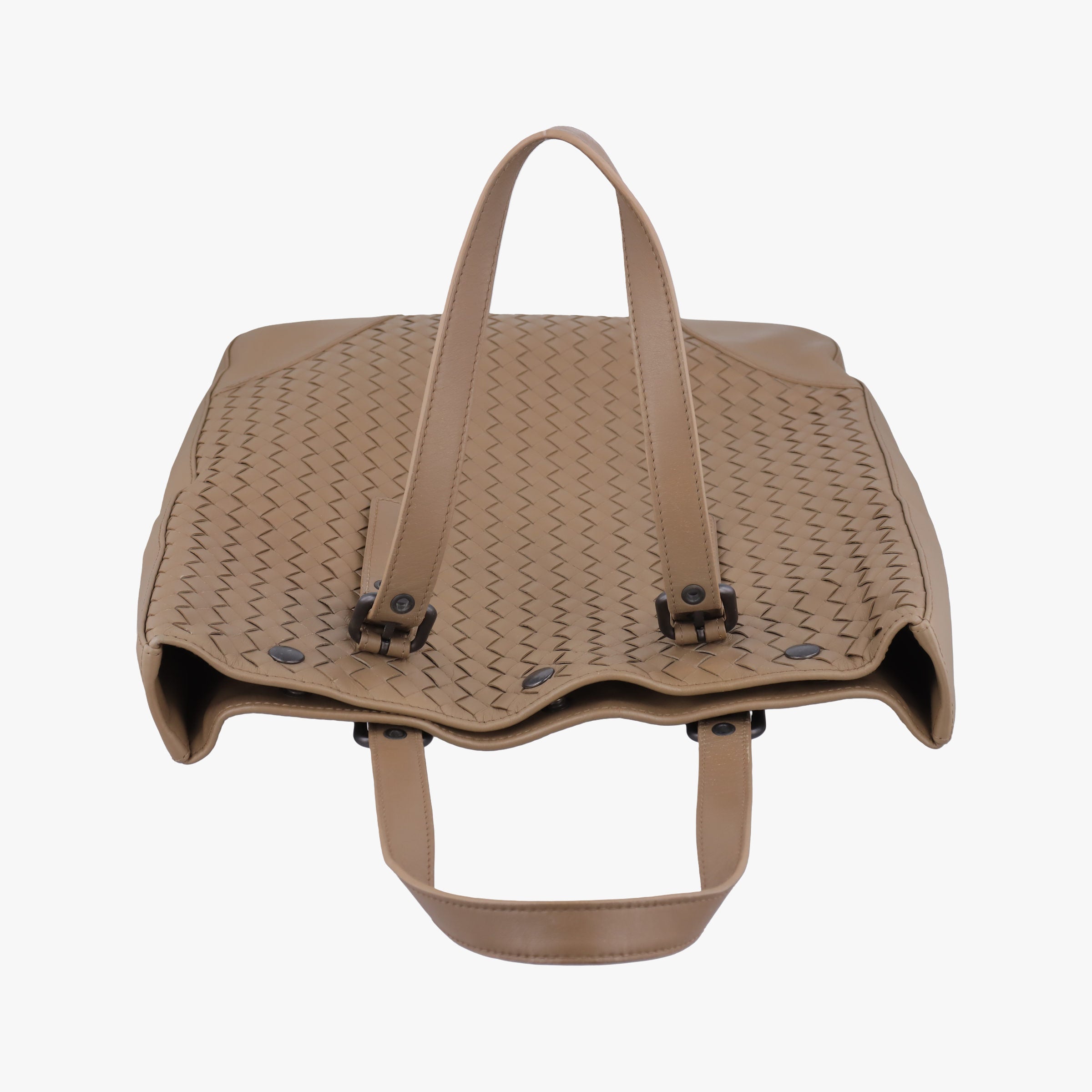 Secondhand Bottega Veneta Intrecciato Shopper Acatl Camel lambskin  handbag | stylenewstar