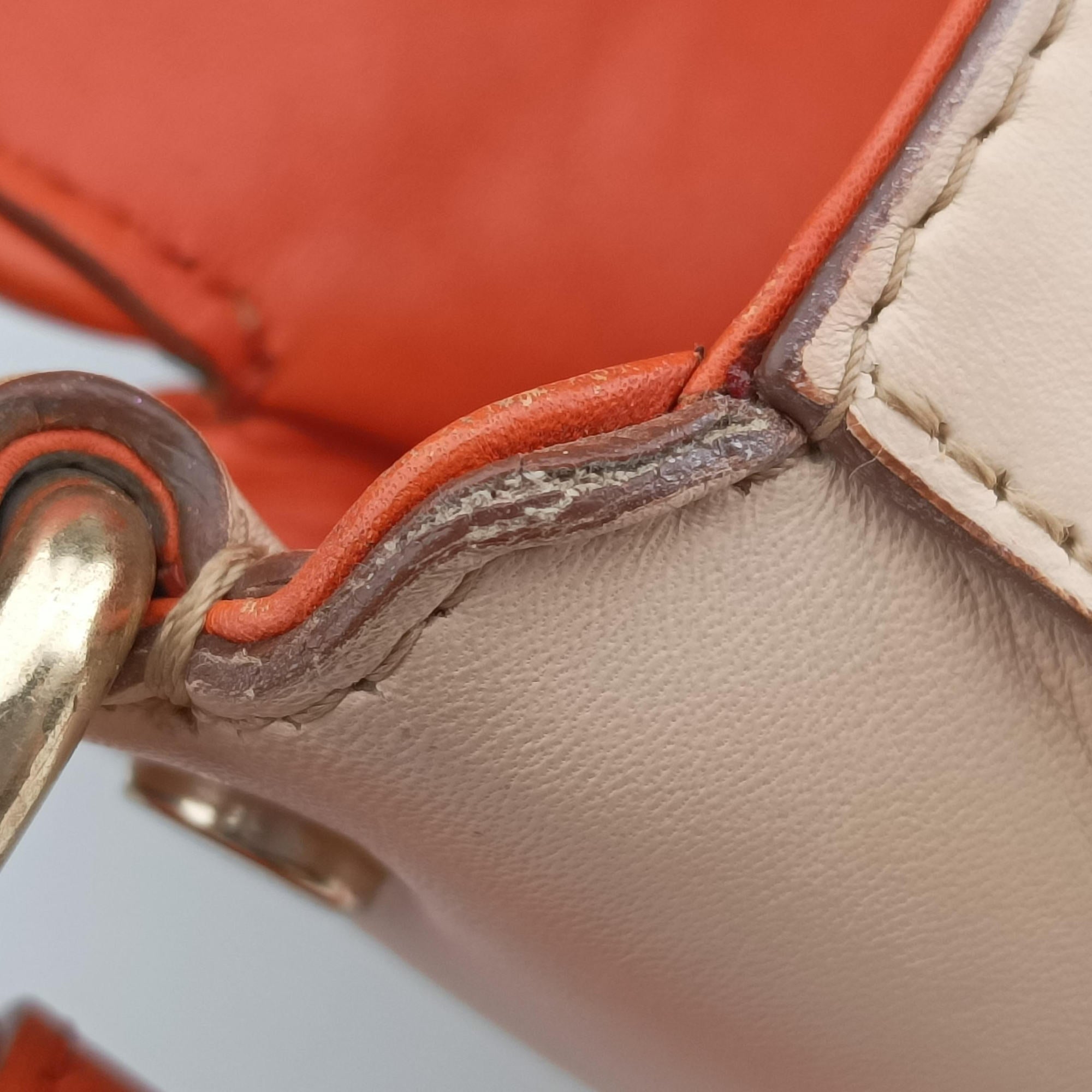Vintage Givenchy Obsedia Coney Black × Orange × Beige Leather  shoulderbag | stylenewstar