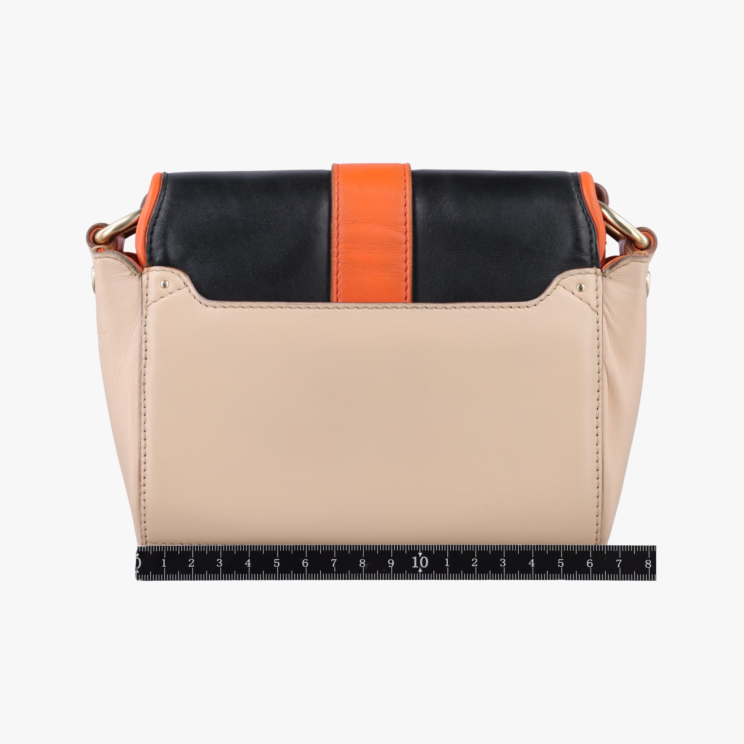 Vintage Givenchy Obsedia Coney Black × Orange × Beige Leather  shoulderbag | stylenewstar