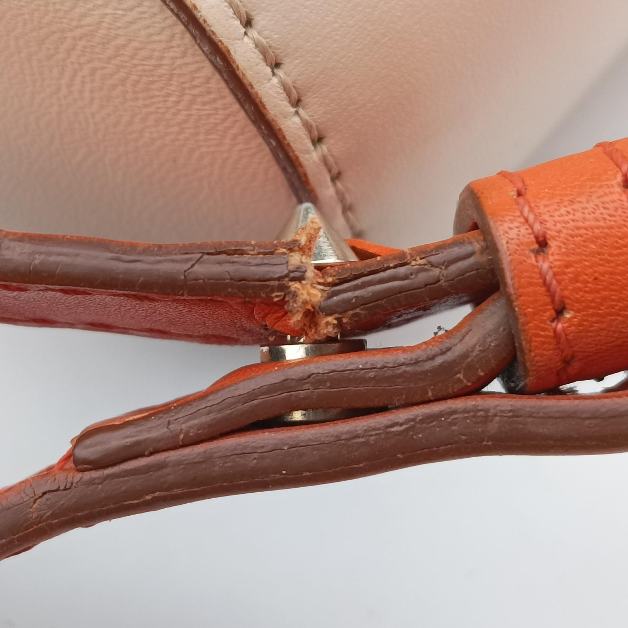 Vintage Givenchy Obsedia Coney Black × Orange × Beige Leather  shoulderbag | stylenewstar