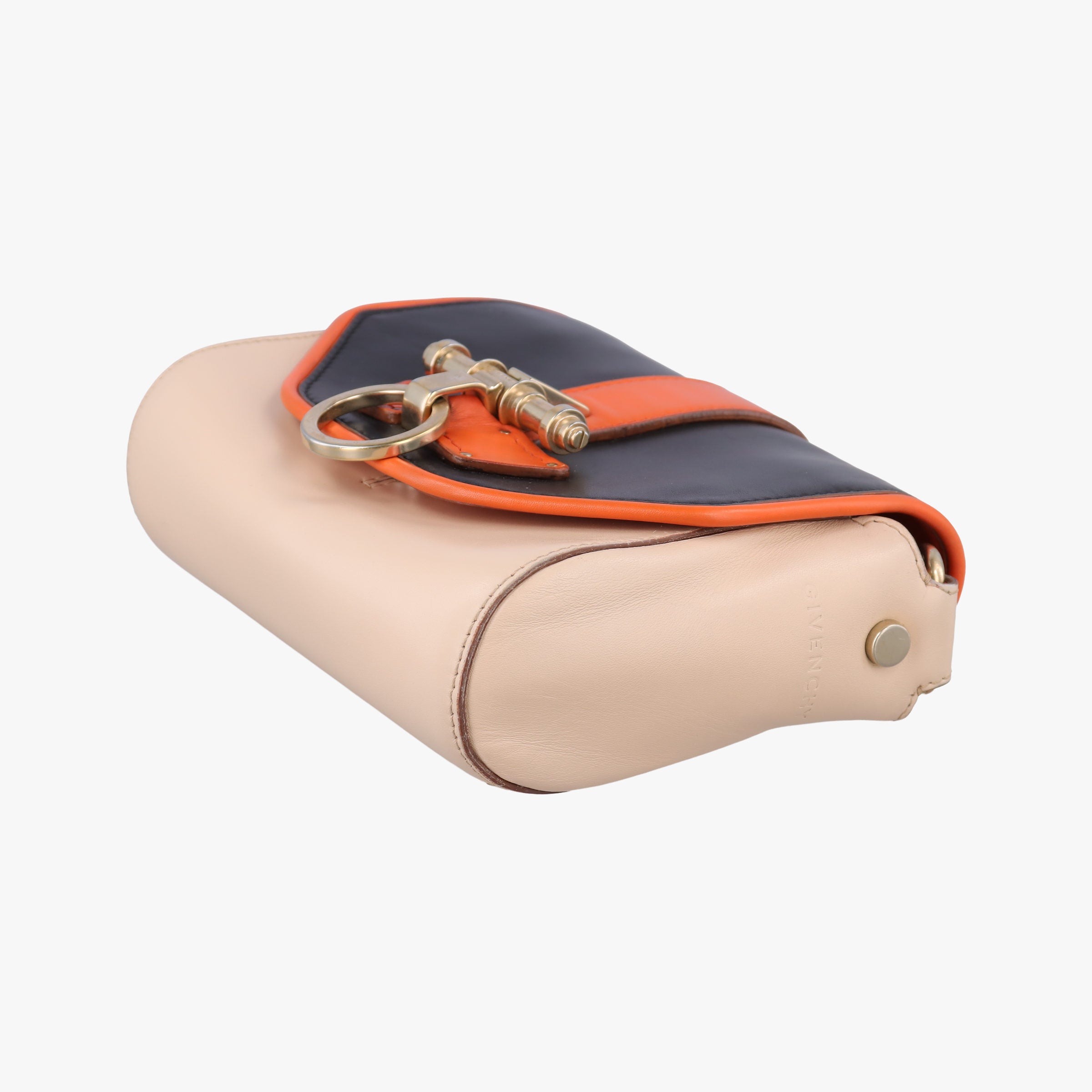 Vintage Givenchy Obsedia Coney Black × Orange × Beige Leather  shoulderbag | stylenewstar