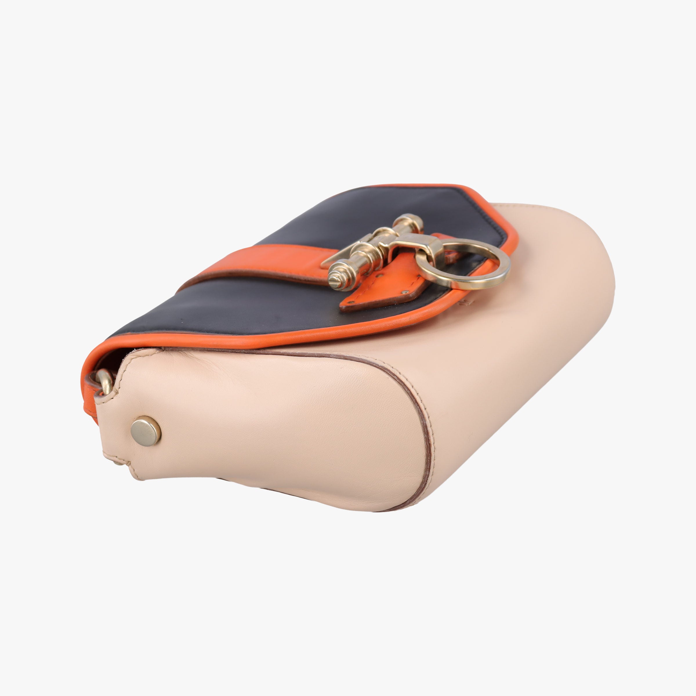 Vintage Givenchy Obsedia Coney Black × Orange × Beige Leather  shoulderbag | stylenewstar